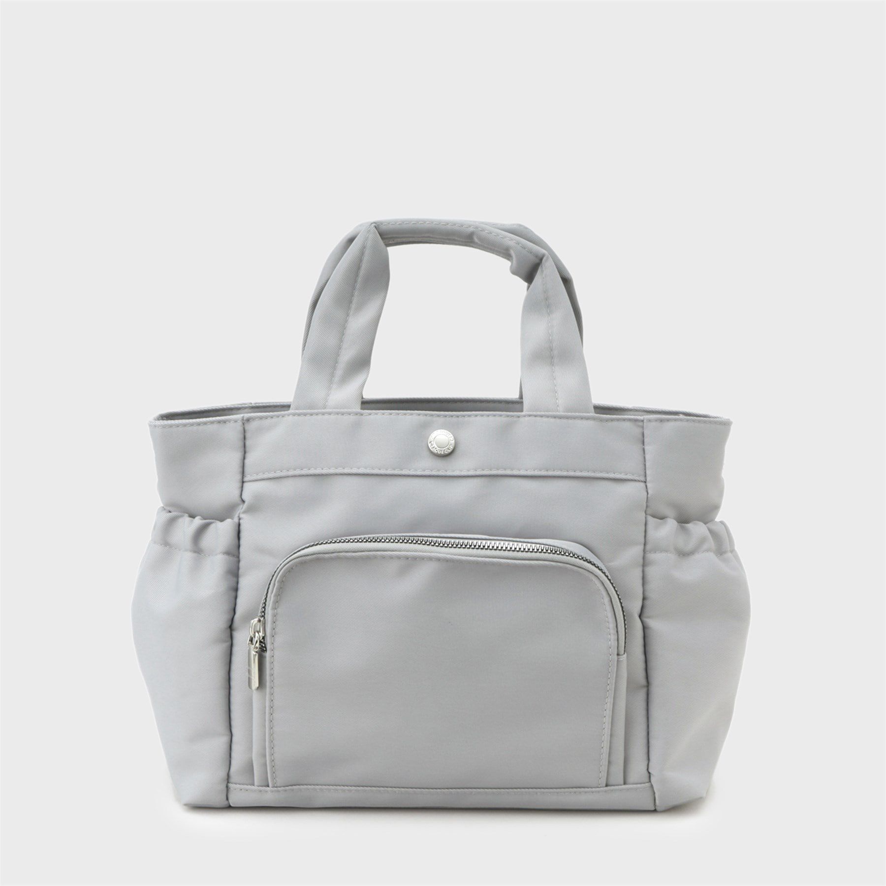 OPAQUE.CLIP「【撥水加工／マルチポケット／2WAY】フロントポケットデザインミドルトートバッグ」|トートバッグ|グレー(012)