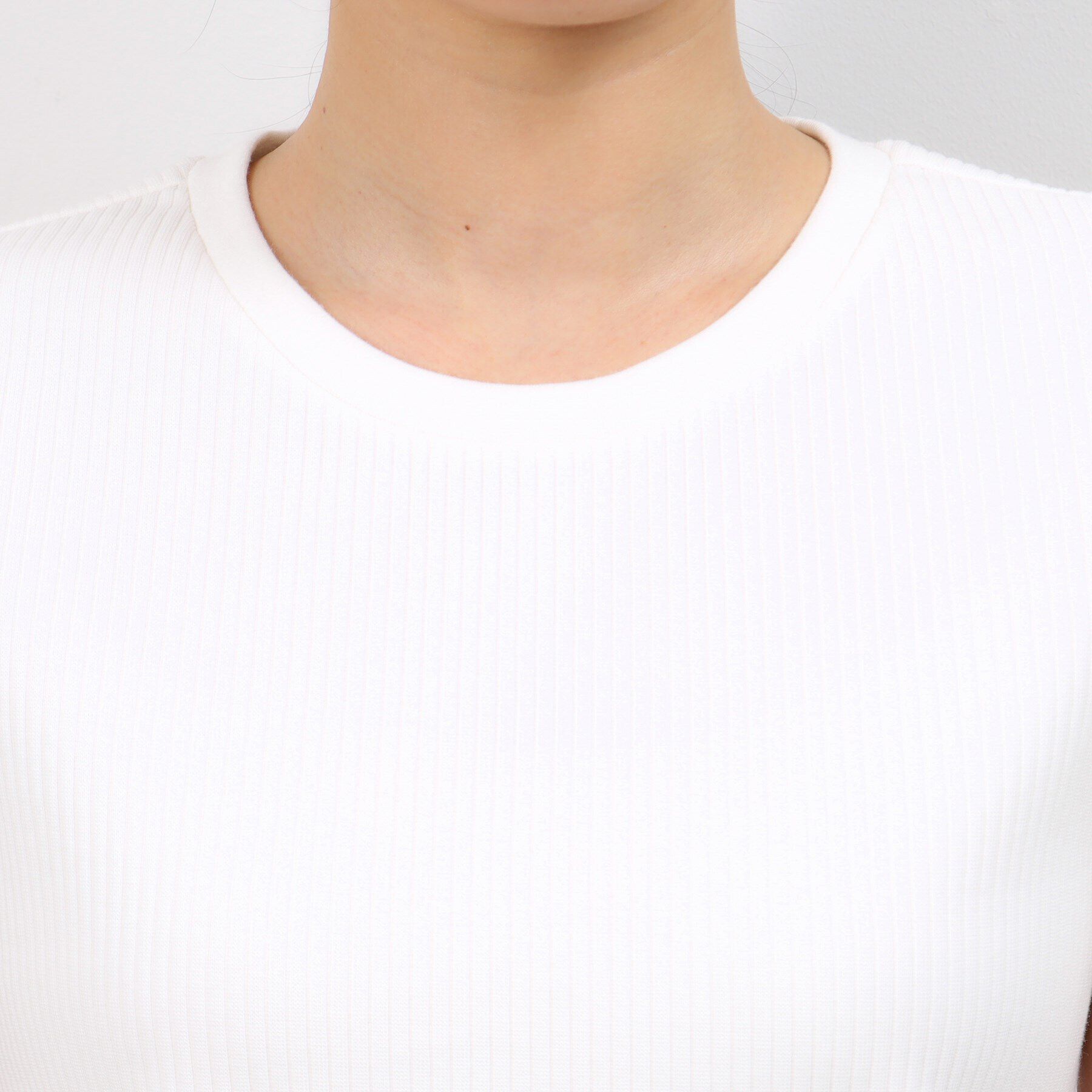 OPAQUE.CLIP「《Oggi掲載》リブノースリーブカットソー【洗濯機洗い可】」|Tシャツ・カットソー|