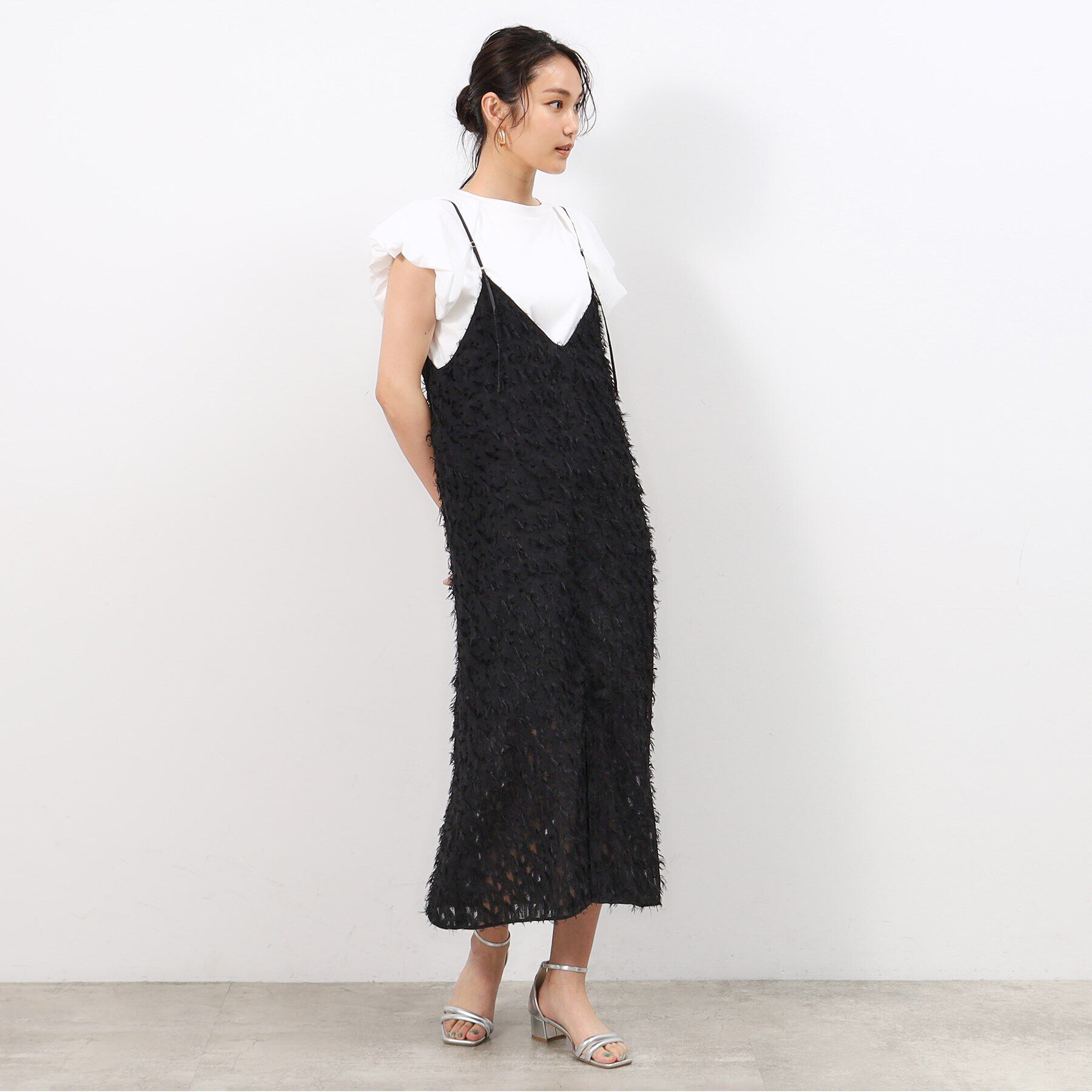 OPAQUE.CLIP「《美人百花掲載》バルーンスリーブカットソー【洗濯機洗い可】」|Tシャツ・カットソー|