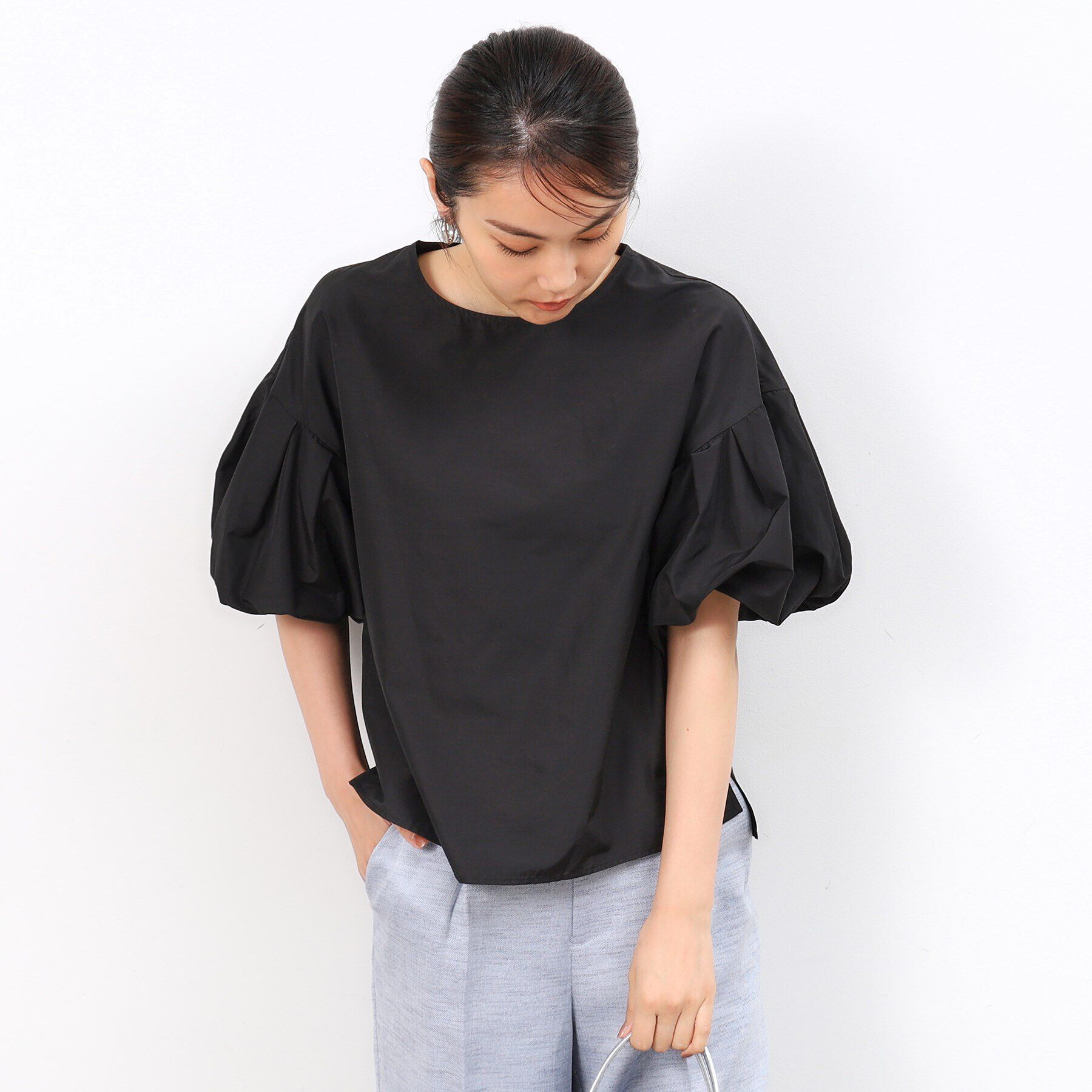 OPAQUE.CLIP「バルーンスリーブブラウス【洗濯機洗い可】」|シャツ・ブラウス|