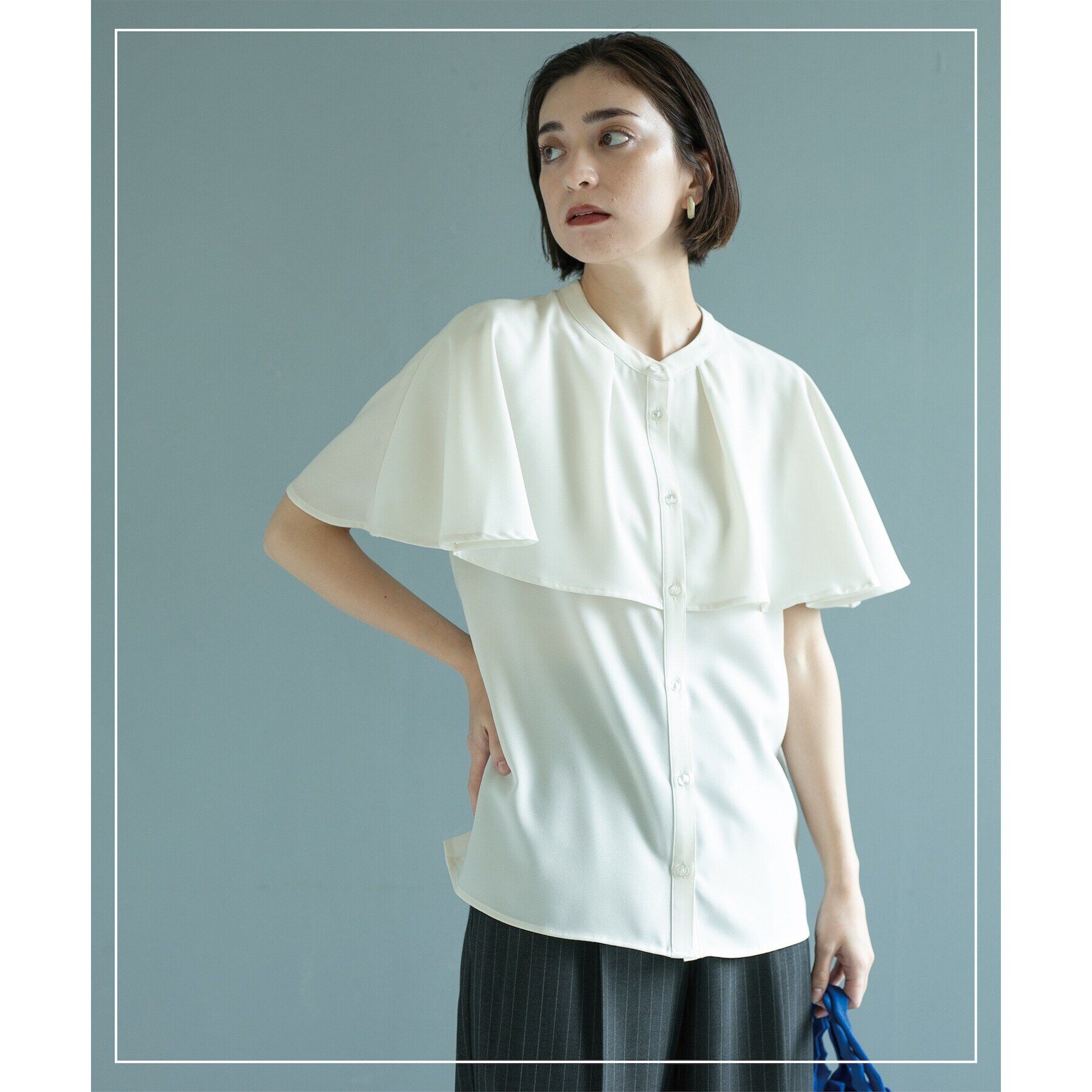 OPAQUE.CLIP「ケープ風ブラウス【洗濯機洗い可】」|シャツ・ブラウス|
