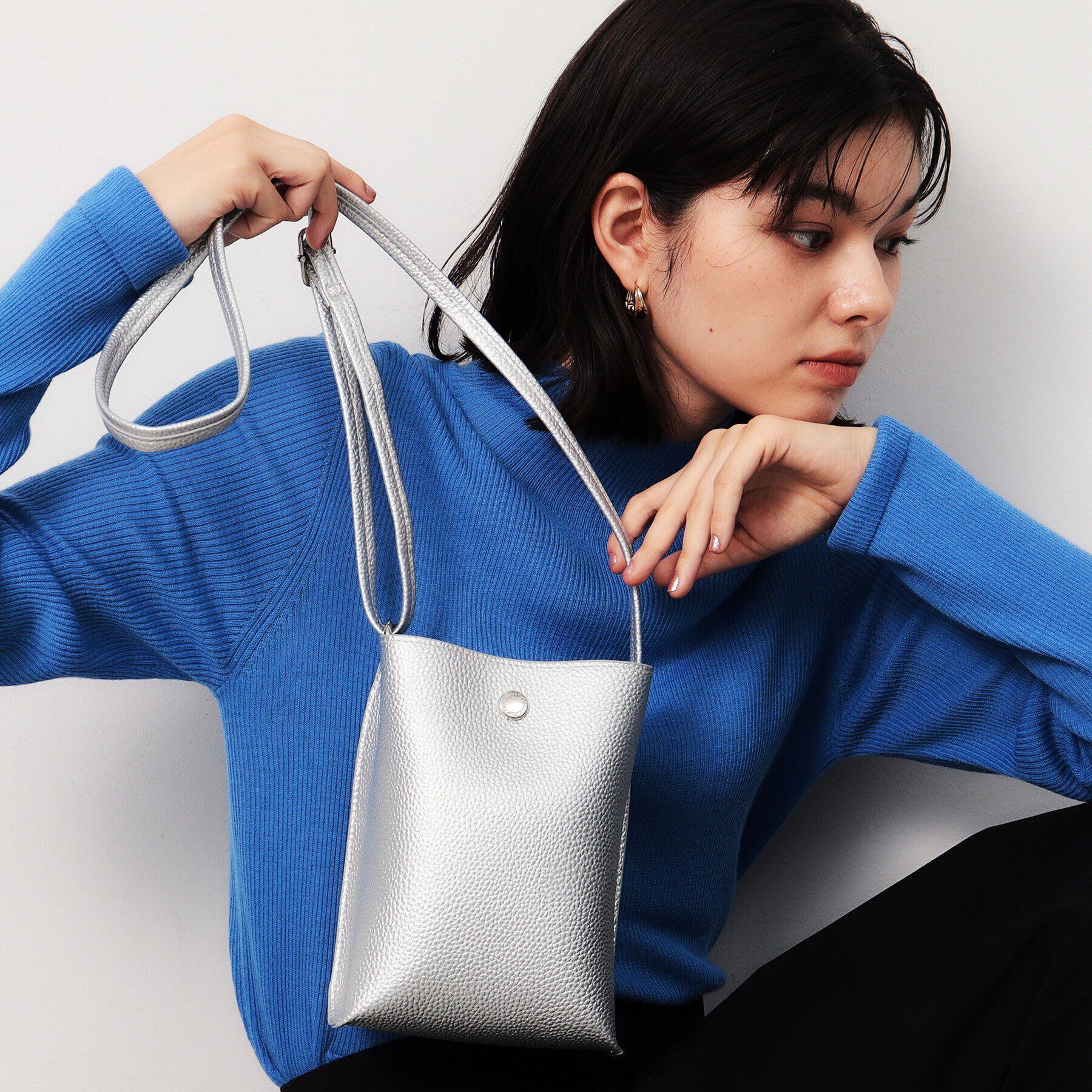 OPAQUE.CLIP「【軽量／長さ調整可能】シュリンク合皮ミニショルダーバッグ」|ショルダー・メッセンジャー|