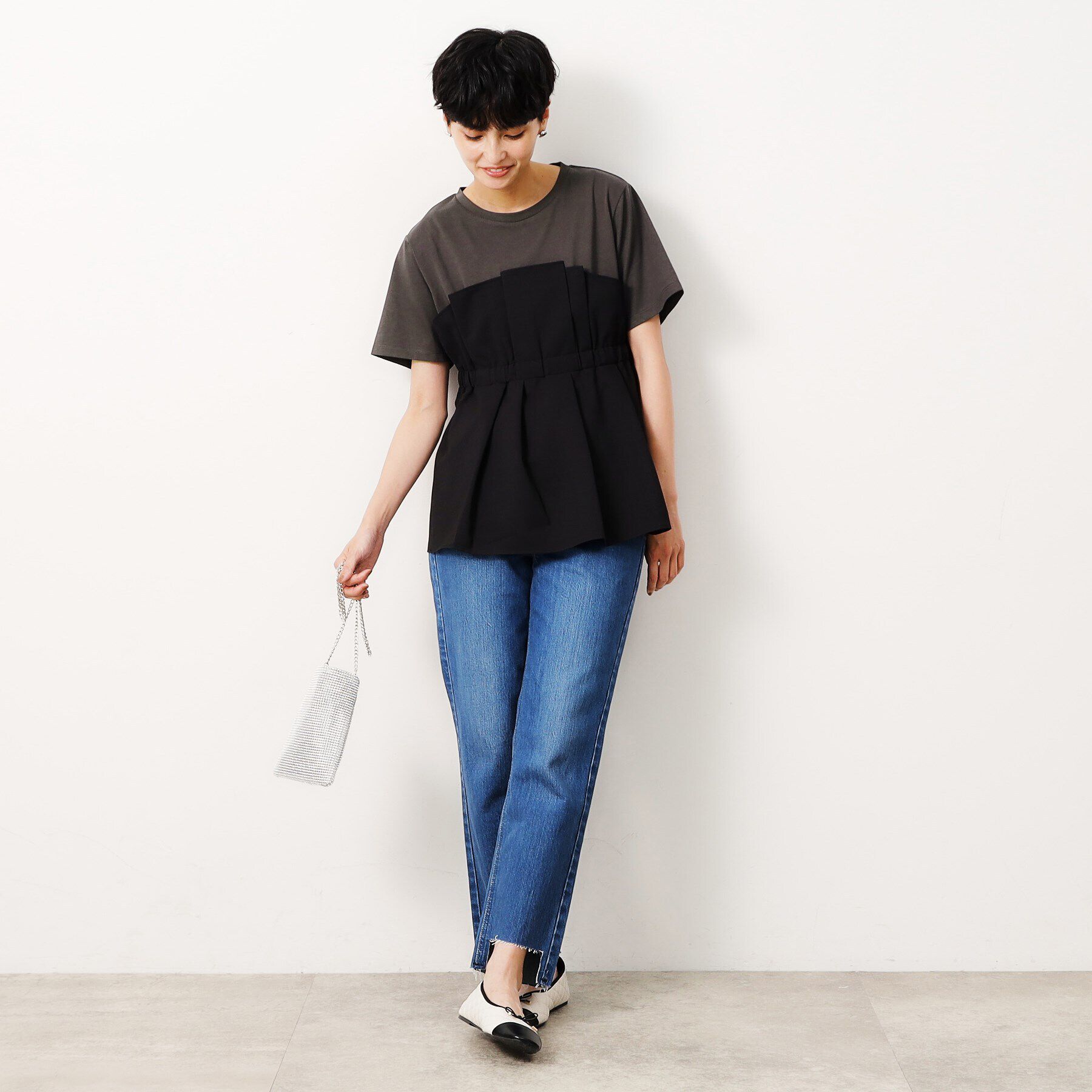 OPAQUE.CLIP「ビスチェドッキングカットソー【洗濯機洗い可】」|Tシャツ・カットソー|