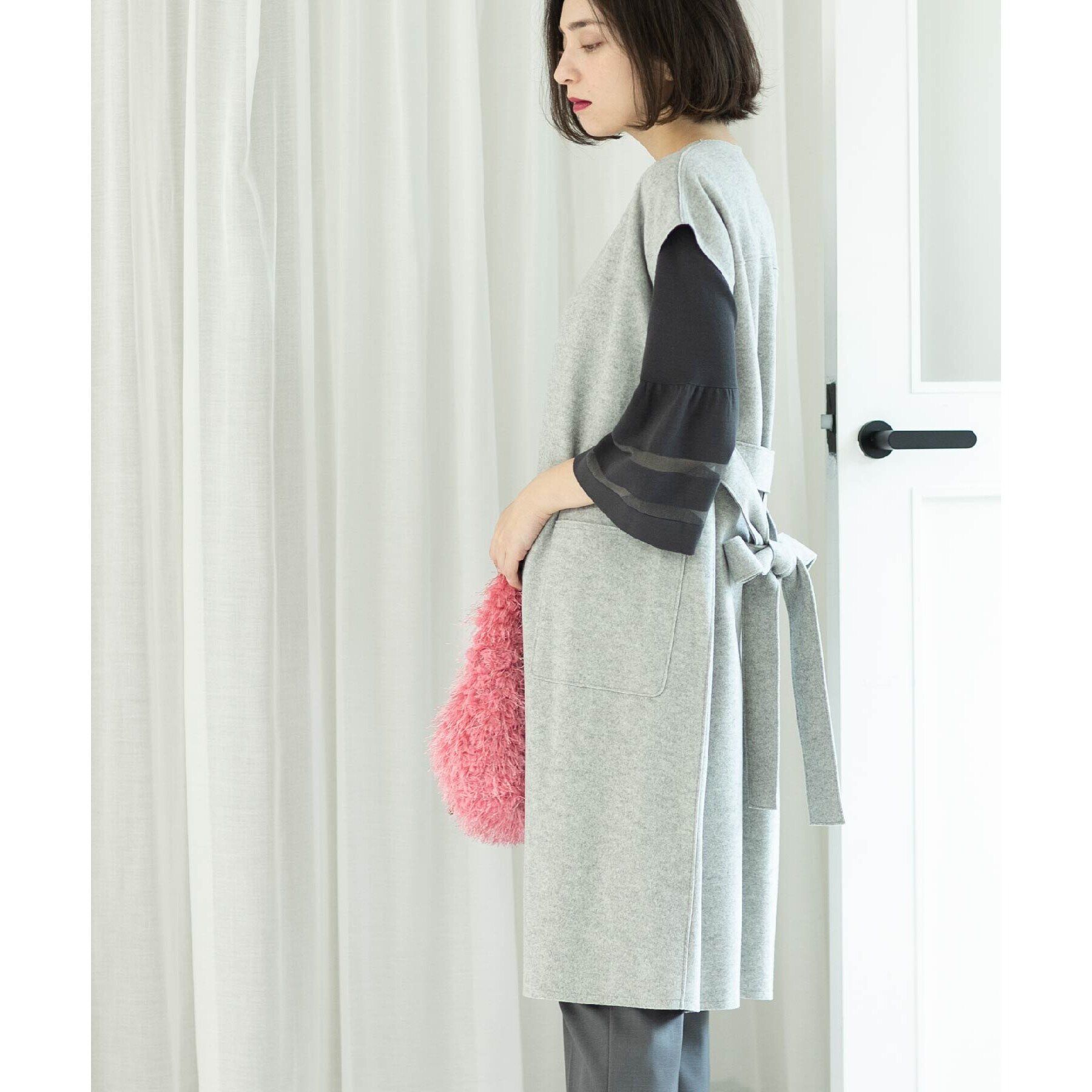 OPAQUE.CLIP「ウールライクロングジレ【洗濯機洗い可】」|ベスト・ジレ|