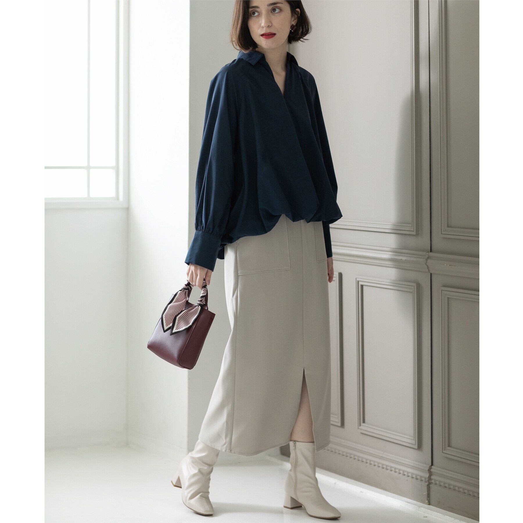 OPAQUE.CLIP「ストレッチタイトスカート【洗濯機洗い可】」|スカート|