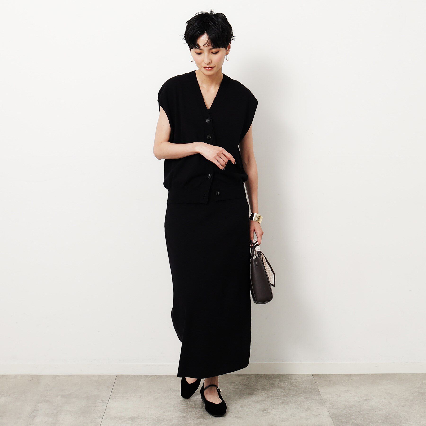 OPAQUE.CLIP「ニットナロースカート／セットアップ対応【洗濯機洗い可】」|スカート|