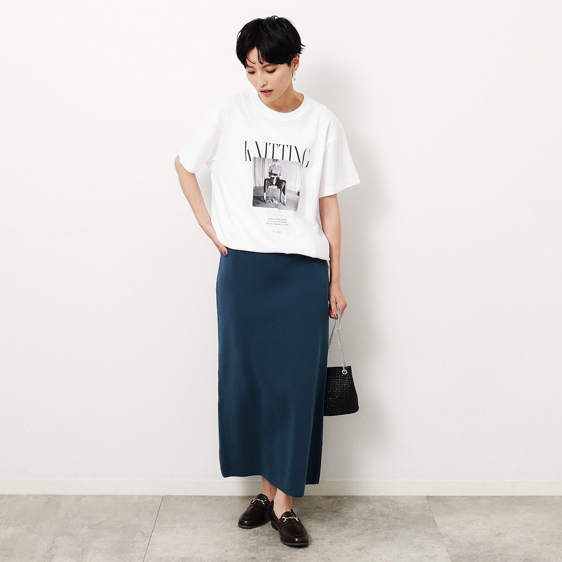 OPAQUE.CLIP「ニットナロースカート／セットアップ対応【洗濯機洗い可】」|スカート|