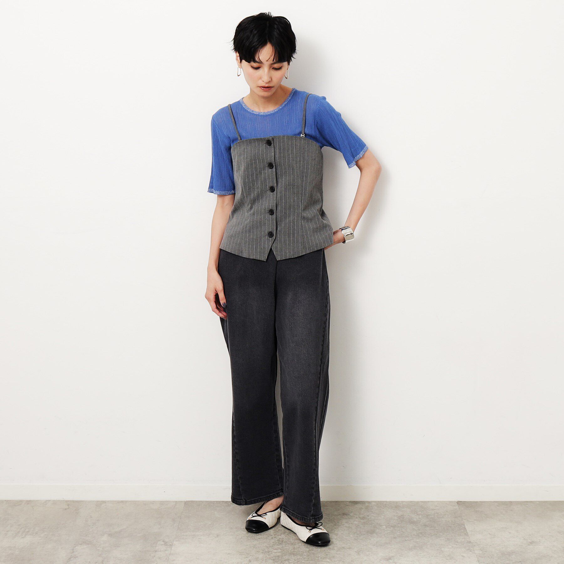 OPAQUE.CLIP「《VERY掲載》2WAYキャミビスチェ【洗濯機洗い可】」|キャミソール|