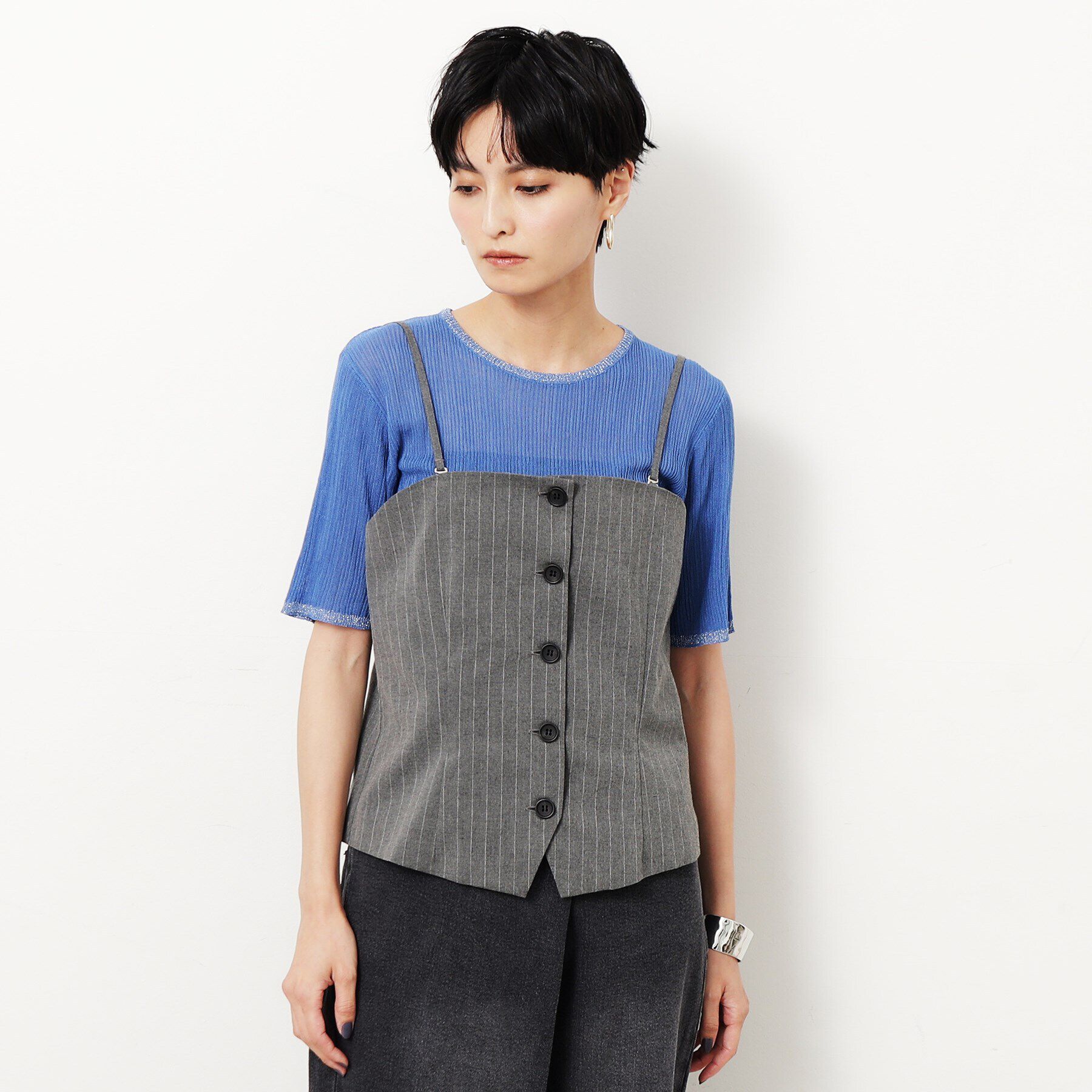 OPAQUE.CLIP「《VERY掲載》2WAYキャミビスチェ【洗濯機洗い可】」|キャミソール|