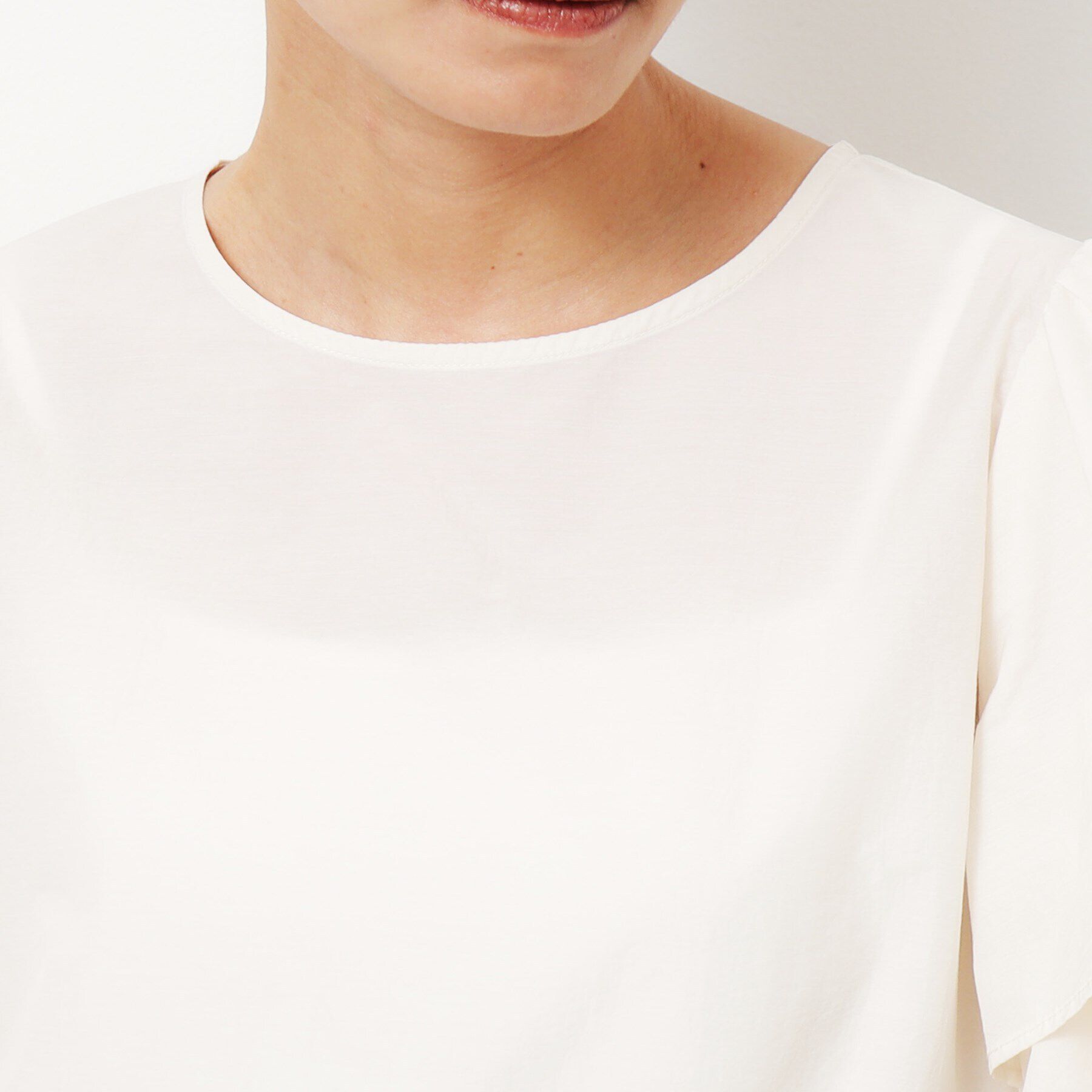 OPAQUE.CLIP「《美人百花掲載》フリル重ねスリーブブラウス【洗濯機洗い可】」|シャツ・ブラウス|