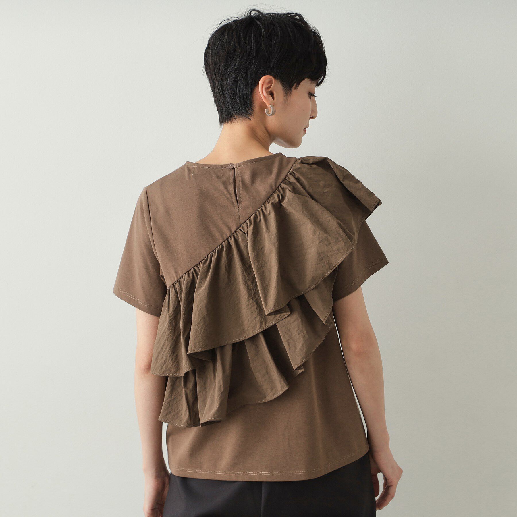 OPAQUE.CLIP「2段フリルカットソー【洗濯機洗い可】」|Tシャツ・カットソー|