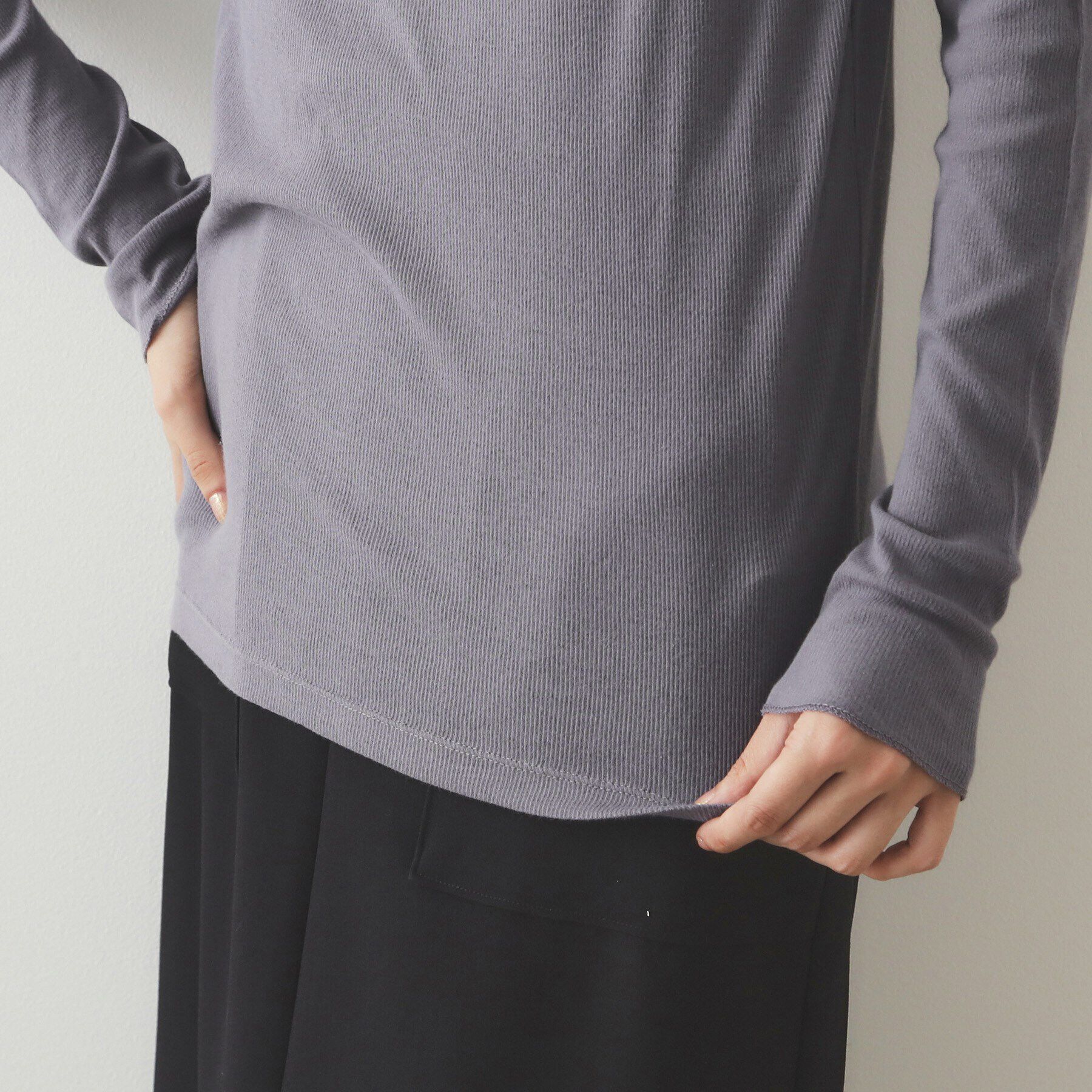 OPAQUE.CLIP「シアーコットン クルーネックカットソー【洗濯機洗い可】」|Tシャツ・カットソー|