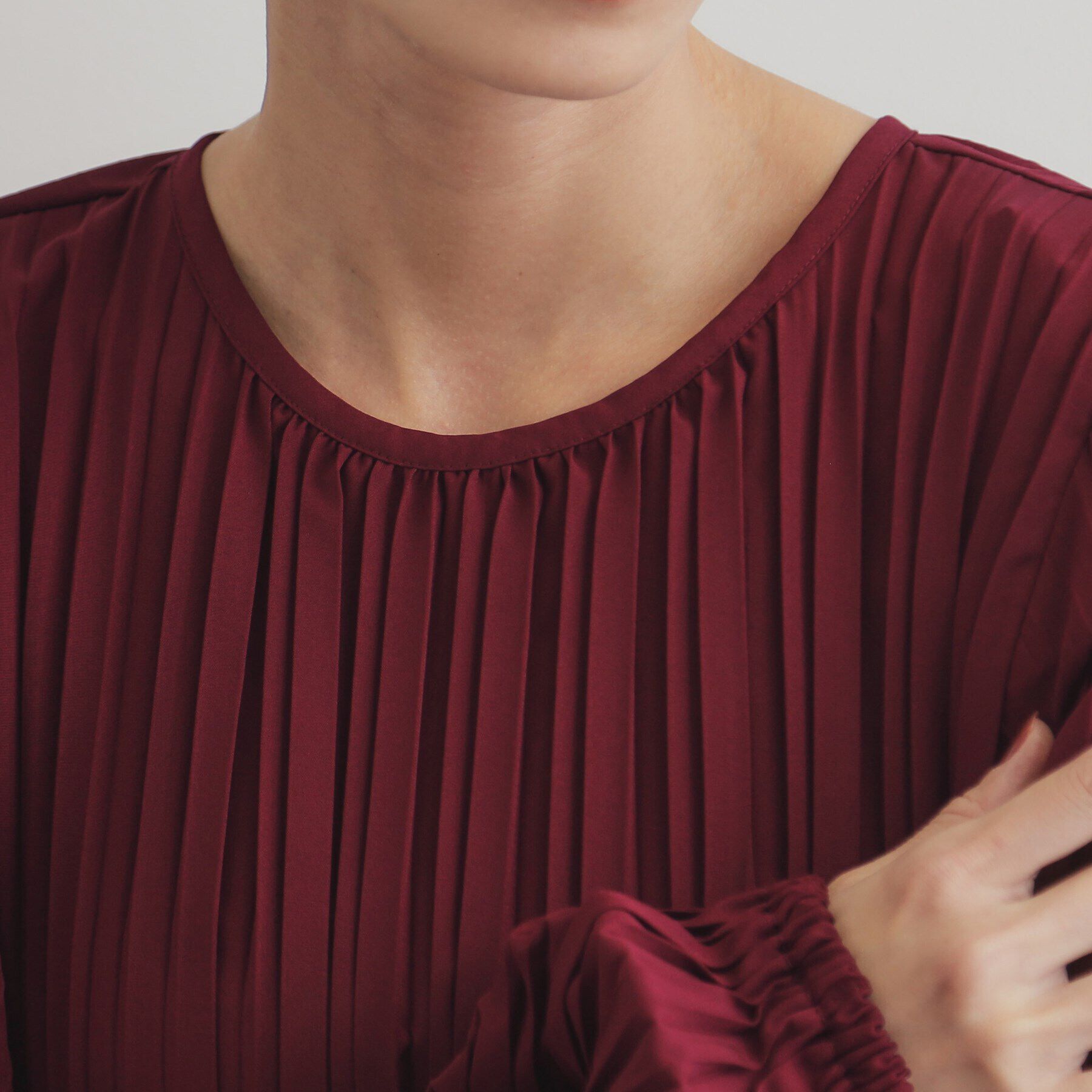 OPAQUE.CLIP「プリーツティアードミニワンピース【洗濯機洗い可】」|ワンピース|