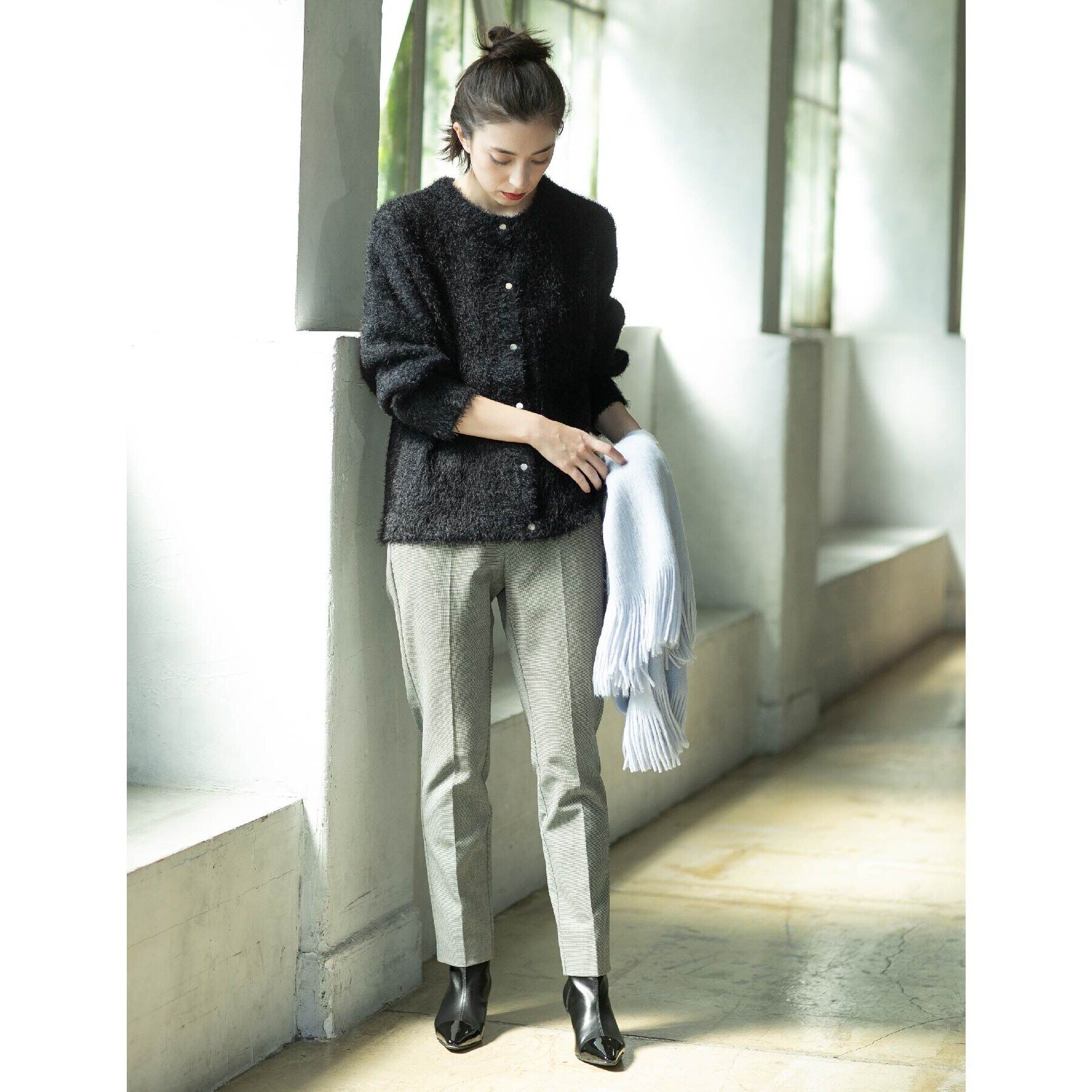 OPAQUE.CLIP「《SS-LLsize》着丈が選べる！裏起毛ストレッチスティックパンツ【蓄熱素材/洗濯機洗い可】」|その他|