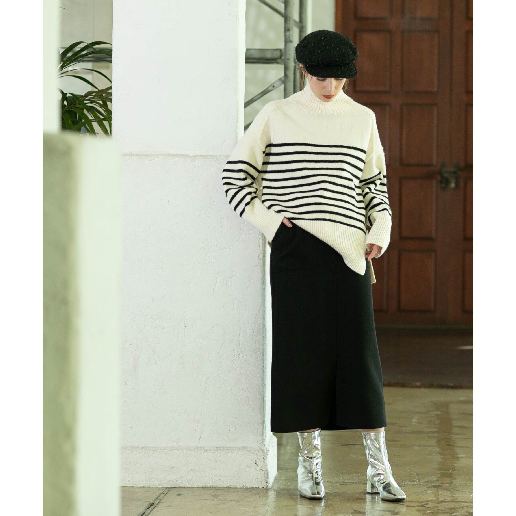 OPAQUE.CLIP「《S-LLsize/7color》ウールライクストレッチタイトスカート【洗濯機洗い可】」|スカート|