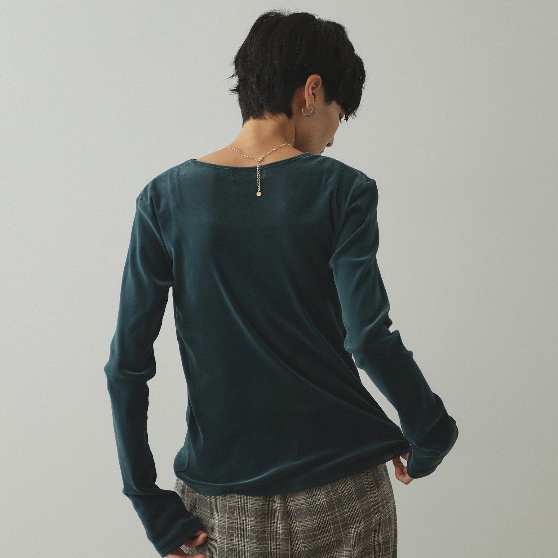 OPAQUE.CLIP「《CLASSY掲載》シアーベロアトップス【洗濯機洗い可】」|Tシャツ・カットソー|