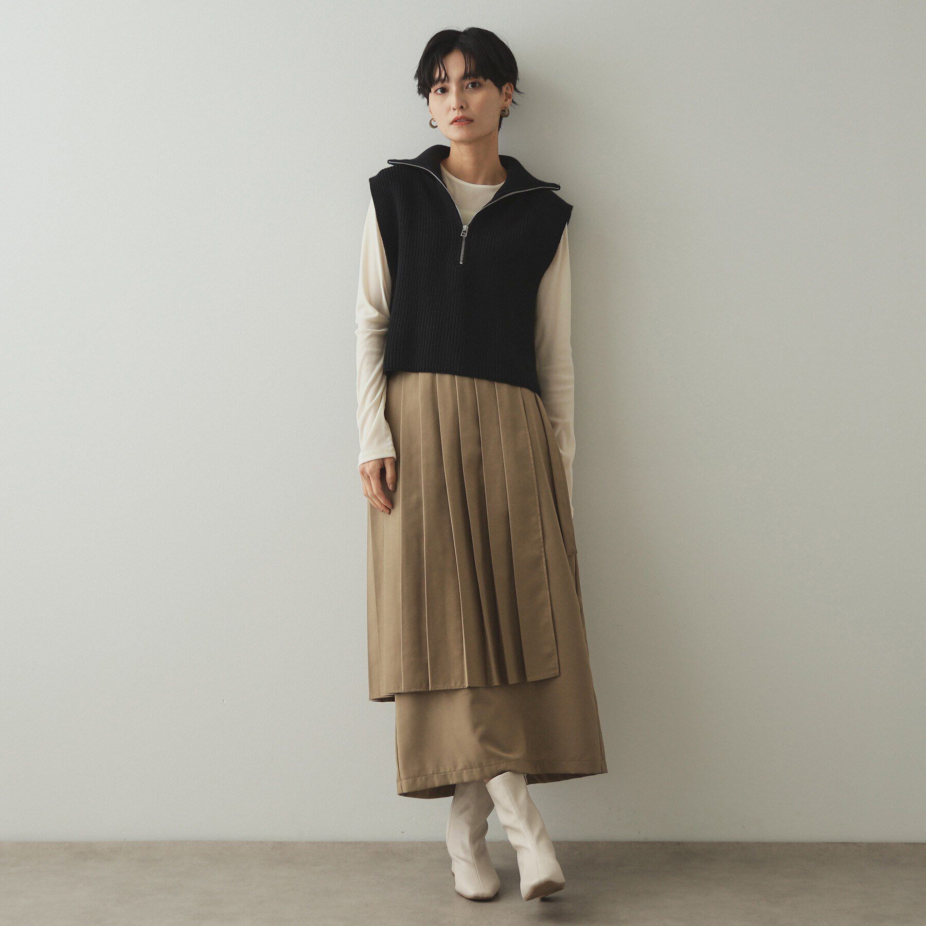 OPAQUE.CLIP「《CLASSY掲載》シアーベロアトップス【洗濯機洗い可】」|Tシャツ・カットソー|