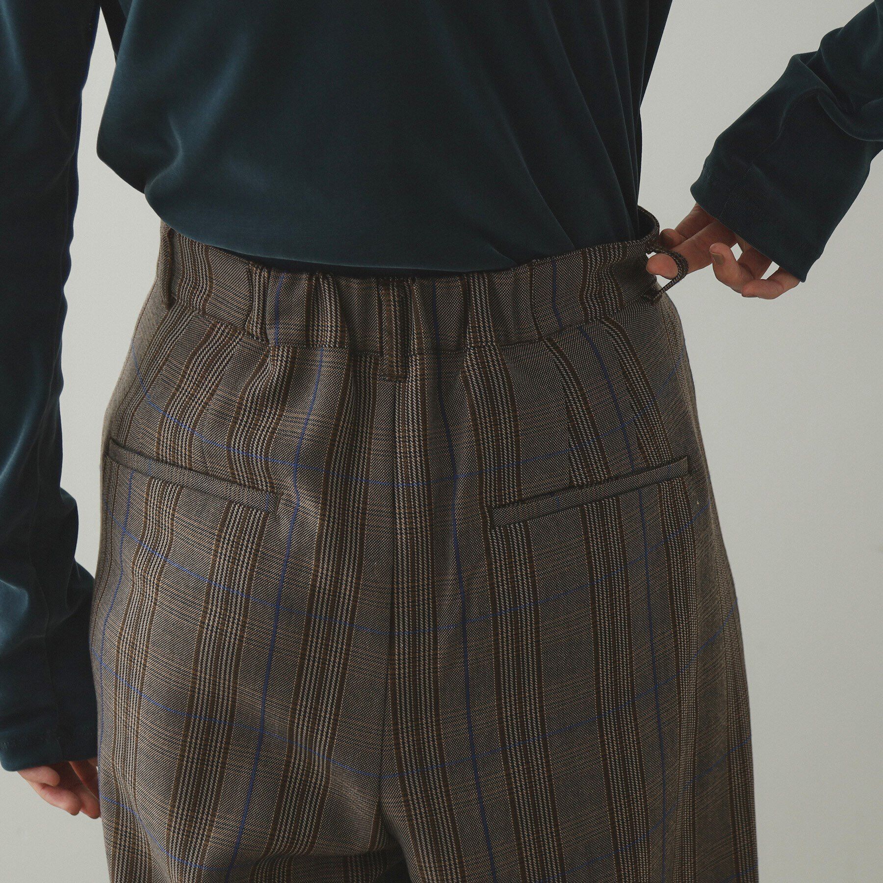 OPAQUE.CLIP「ストレッチチェックワイドパンツ【洗濯機洗い可】」|その他|