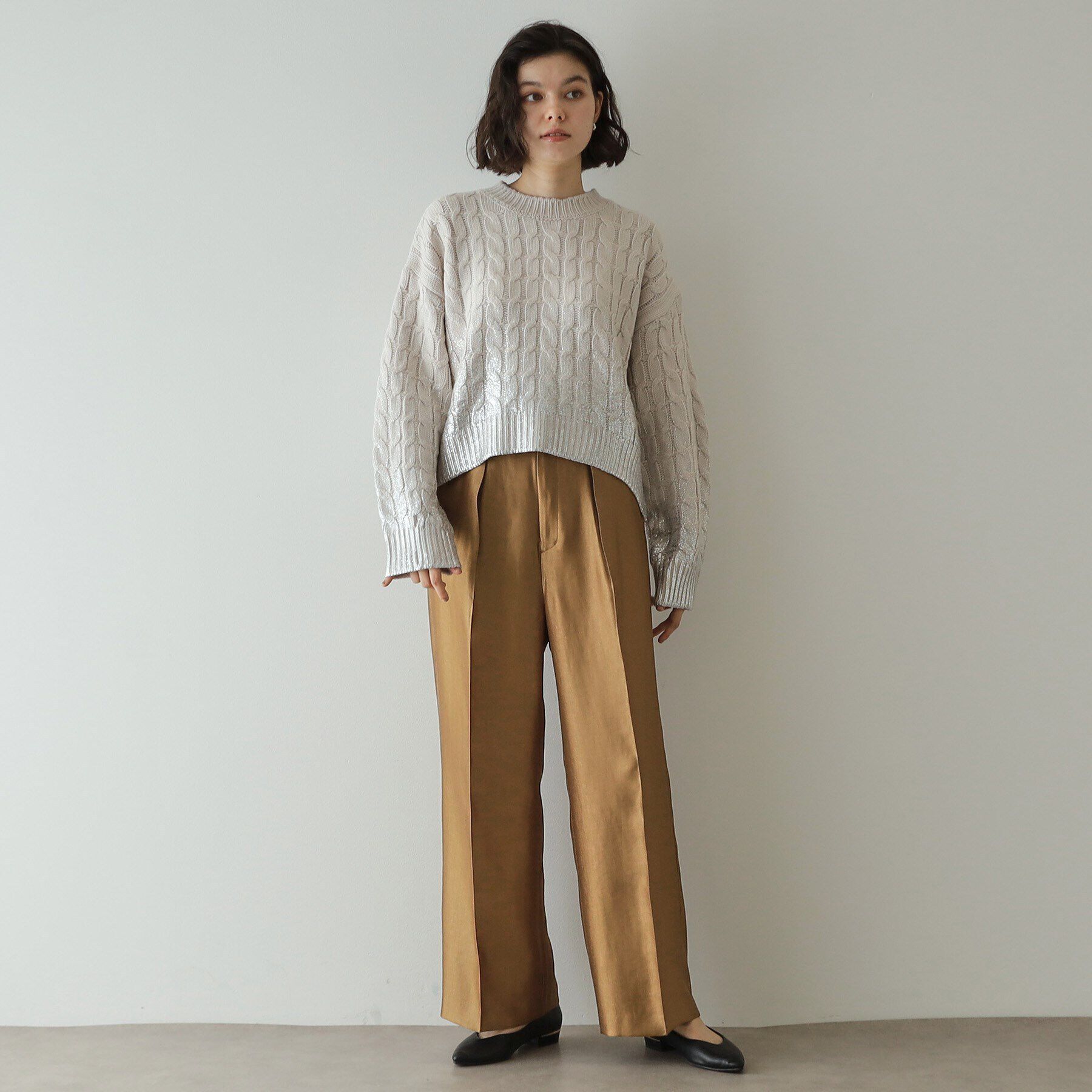 OPAQUE.CLIP「《Oggi掲載》シャイニータックワイドパンツ【洗濯機洗い可】」|その他|