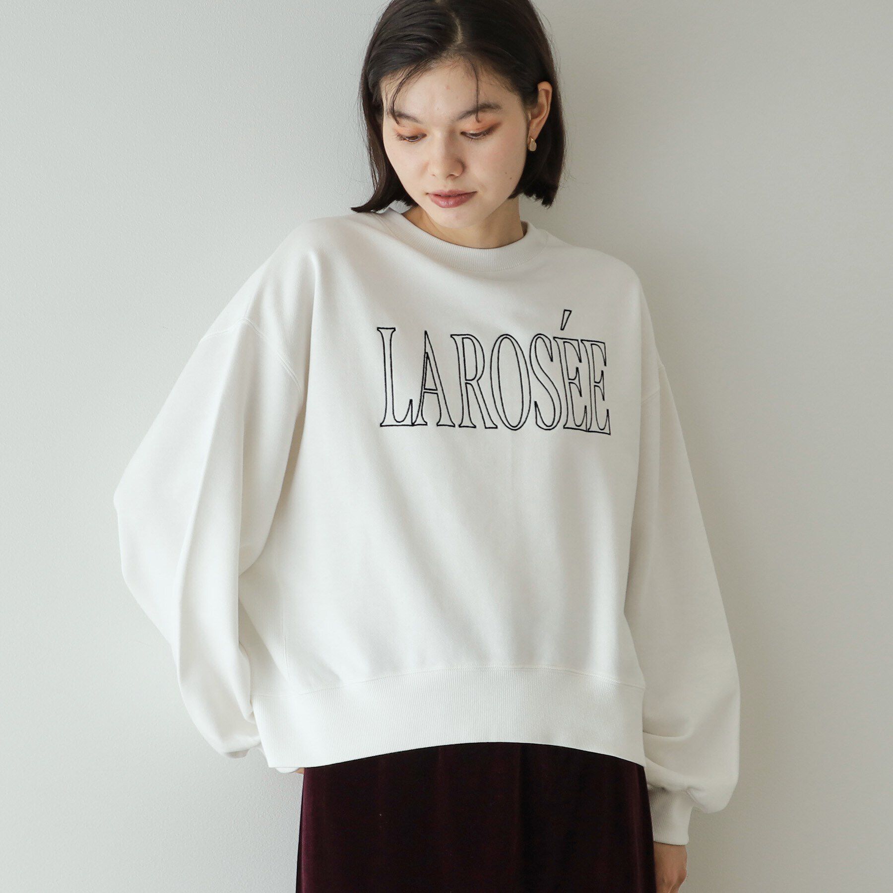 OPAQUE.CLIP「《美人百花掲載》ロゴ裏毛ショートトップス【洗濯機洗い可】」|Tシャツ・カットソー|