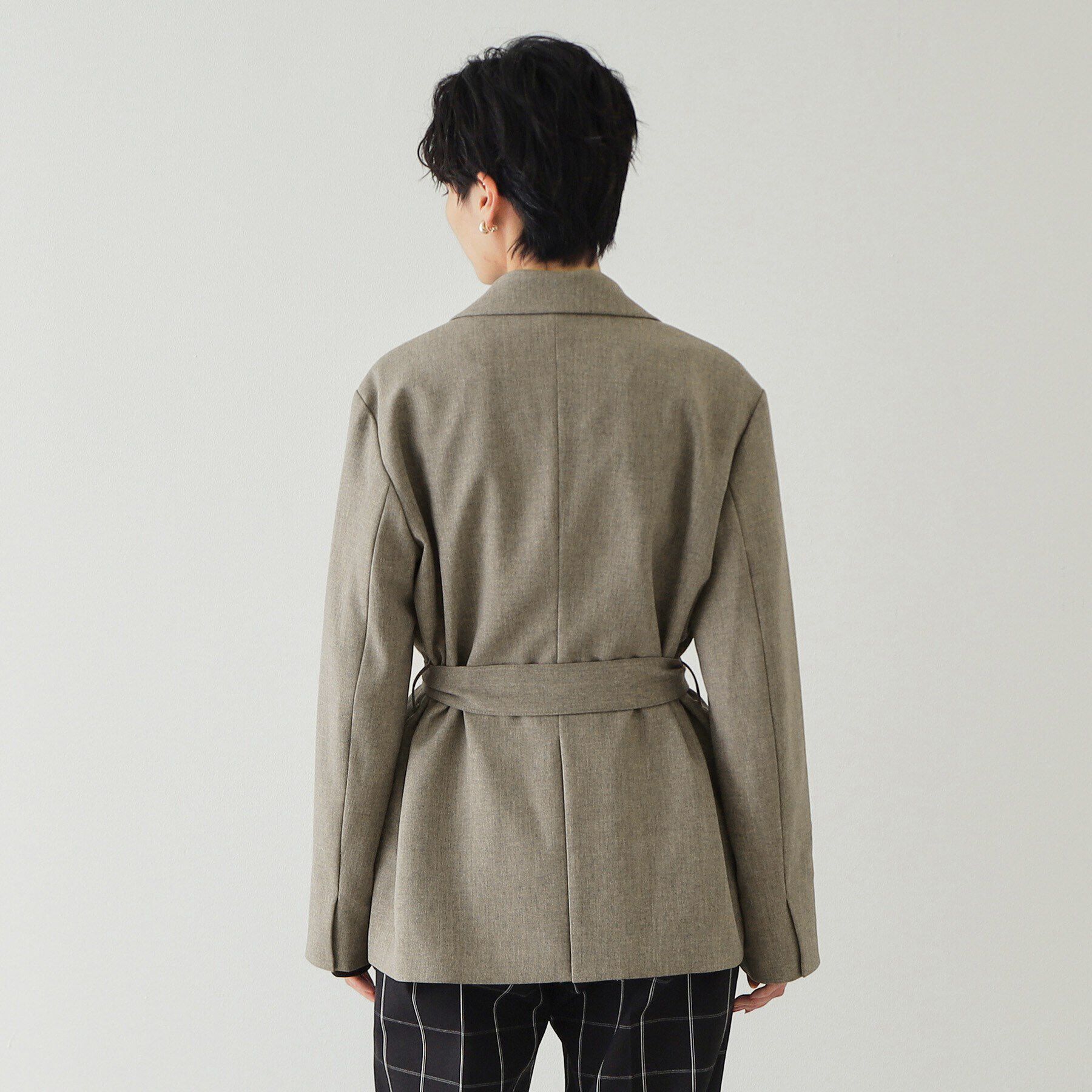 OPAQUE.CLIP「ウエストベルト テーラードジャケット【洗濯機洗い可】」|テーラードジャケット|