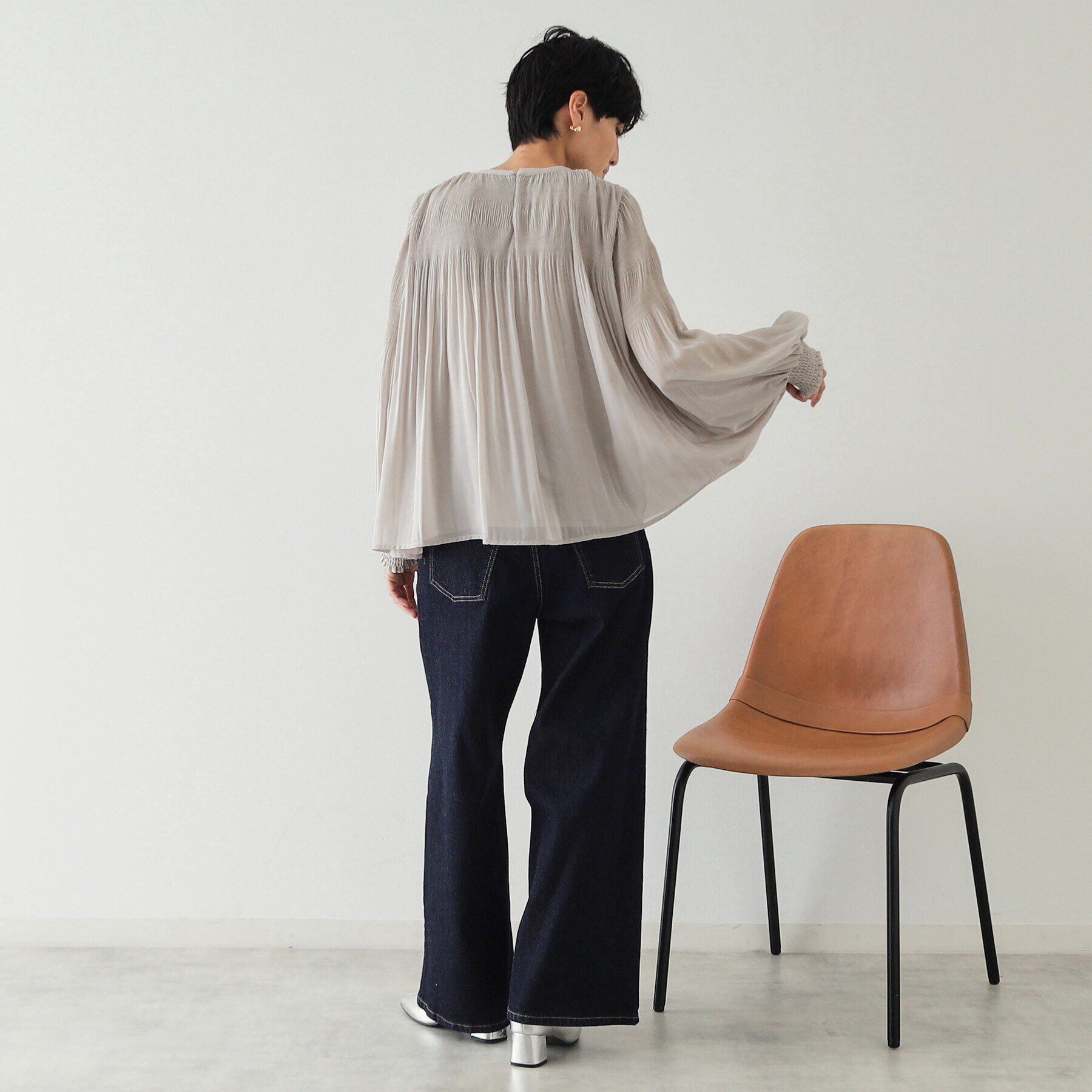 OPAQUE.CLIP「マジョリカブリーツブラウス【洗濯機洗い可】」|シャツ・ブラウス|