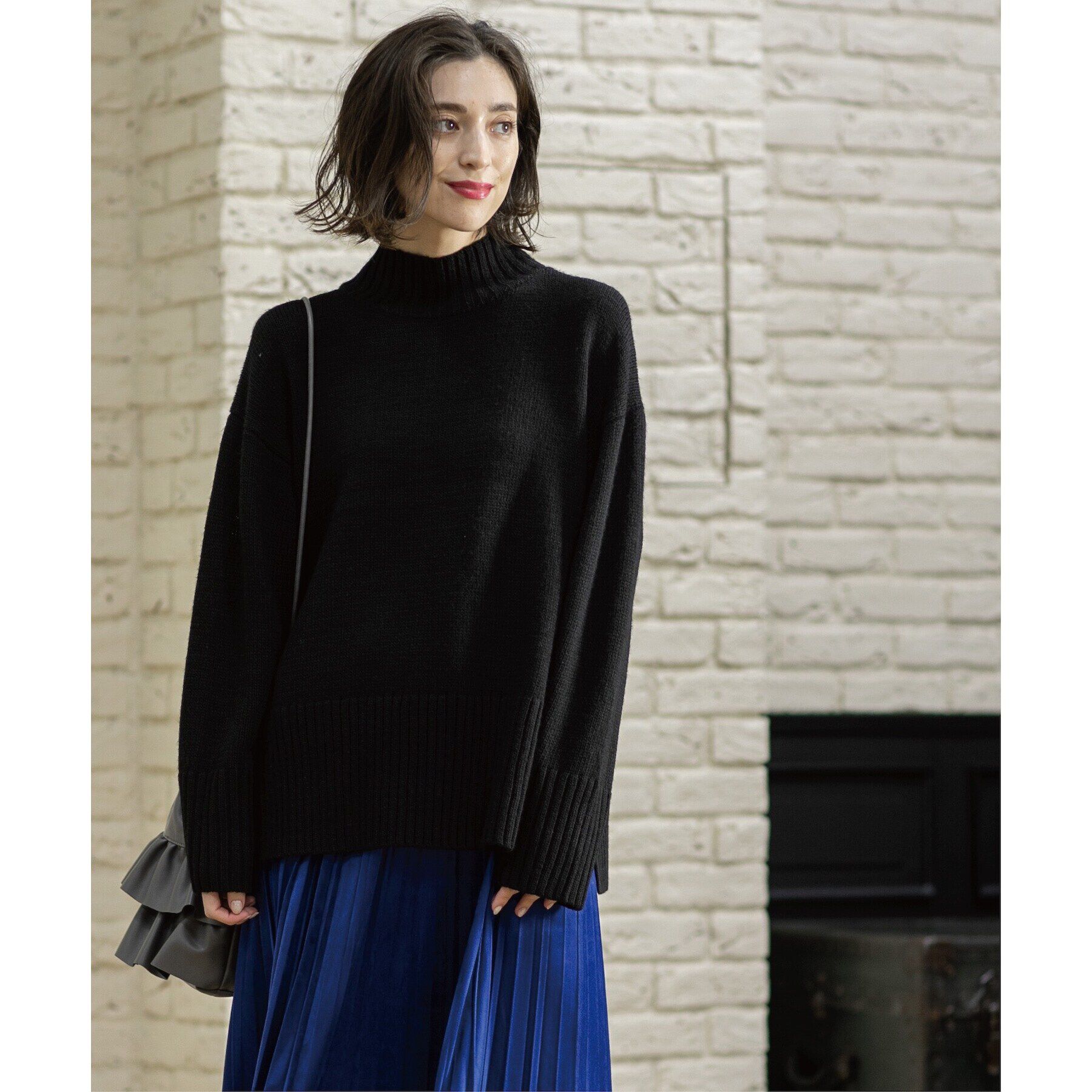 OPAQUE.CLIP「《10color/S-LLsize》ハイネックミドルゲージニット【洗濯機洗い可】」|ニット・セーター|