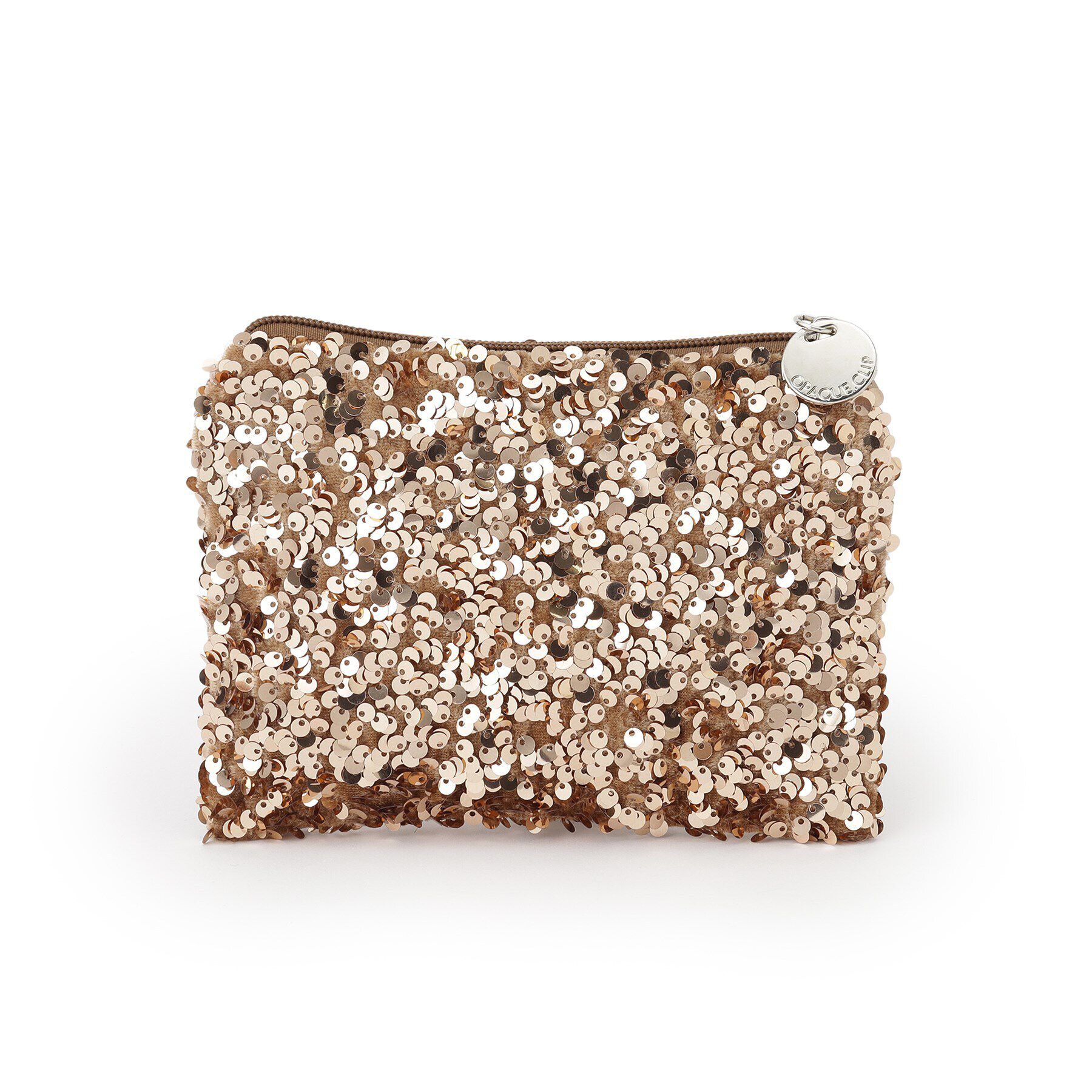 OPAQUE.CLIP「スパンコールスクエアフラットポーチ」|ポーチ|ブラウン(043)