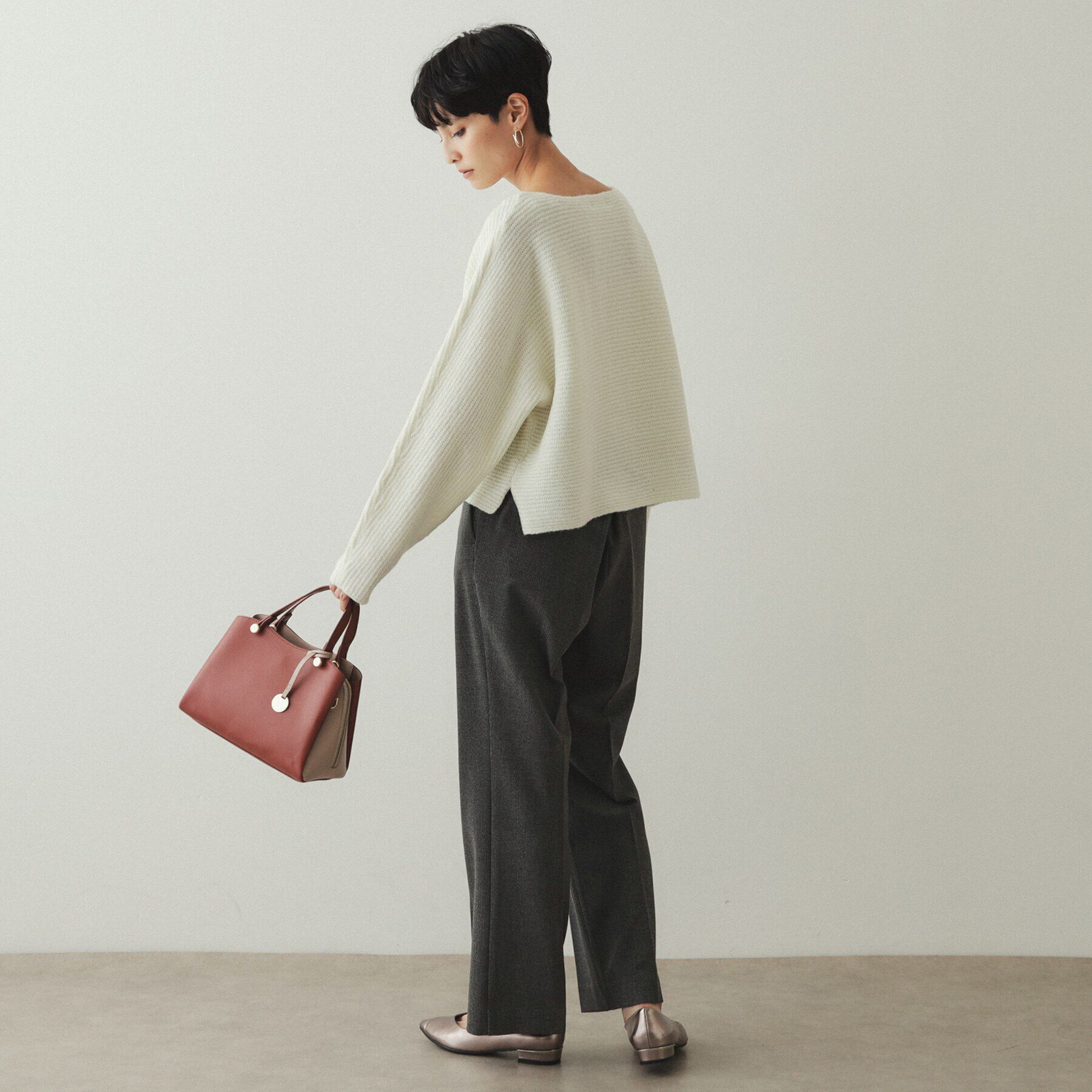 OPAQUE.CLIP「リラクシードルマンスリーブニット【洗濯機洗い可】」|ニット・セーター|