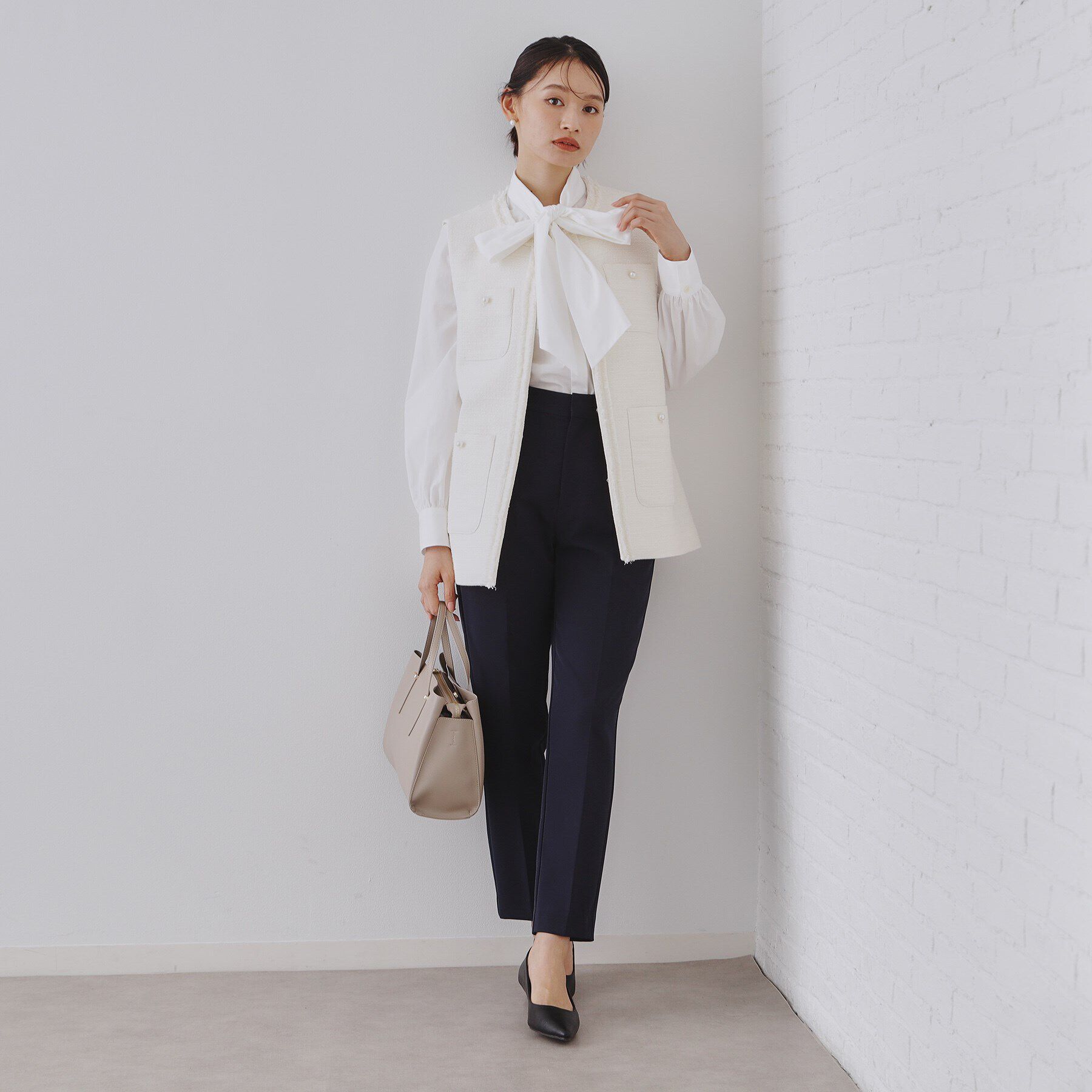 OPAQUE.CLIP「《通勤・セレモニー/セットアップ対応》テーパードパンツ/ダブルクロス【洗濯機洗い可】」|その他|