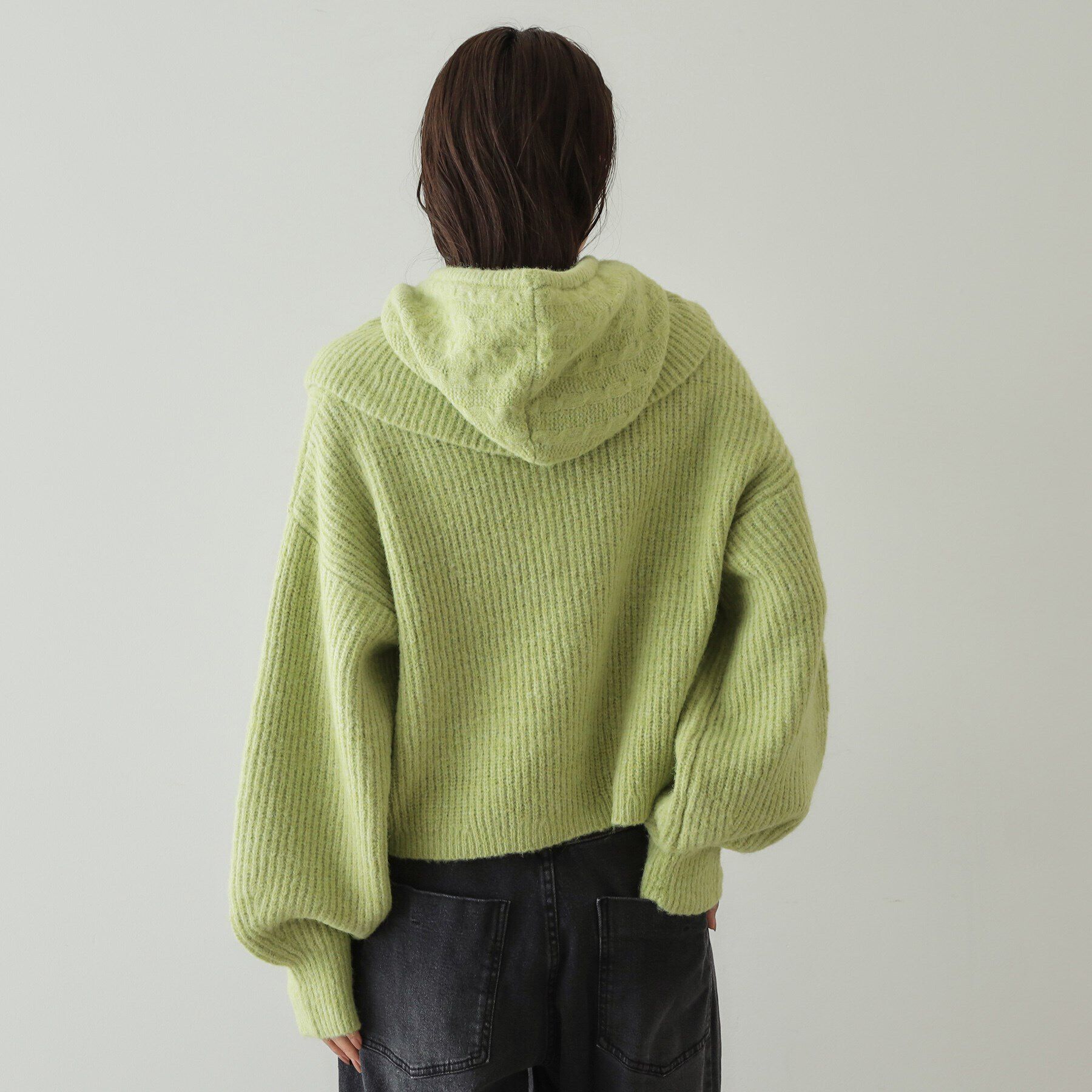 OPAQUE.CLIP「《ツインセット》バラクラバ&times;ハイネックショートニット【洗える】」|ニット・セーター|