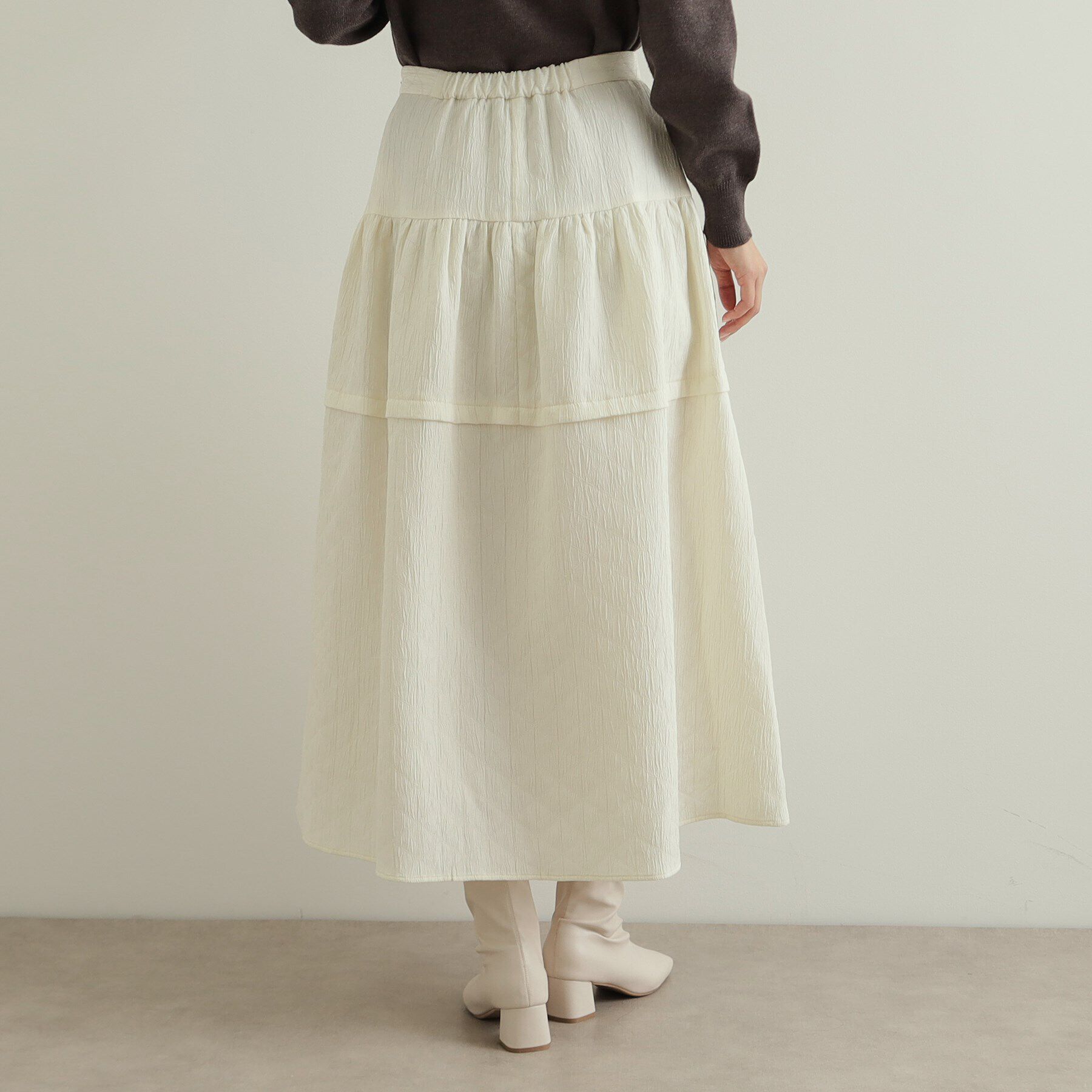 OPAQUE.CLIP「キルティングフレアスカート【洗える】」|スカート|