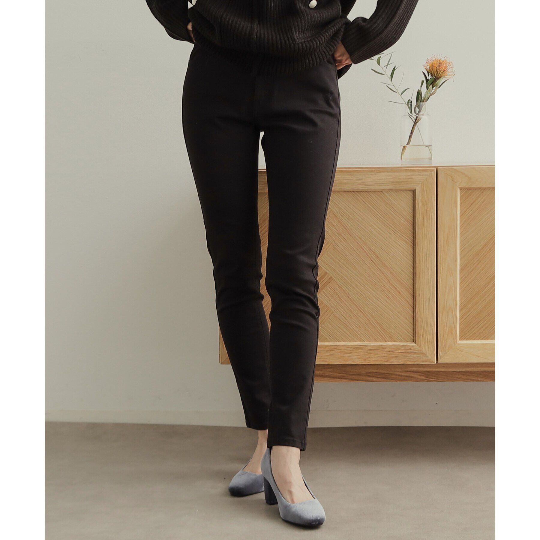 OPAQUE.CLIP「《SS-LLsize》ライクラストレッチスキニーデニムパンツ【洗濯機洗い可】」|デニム|