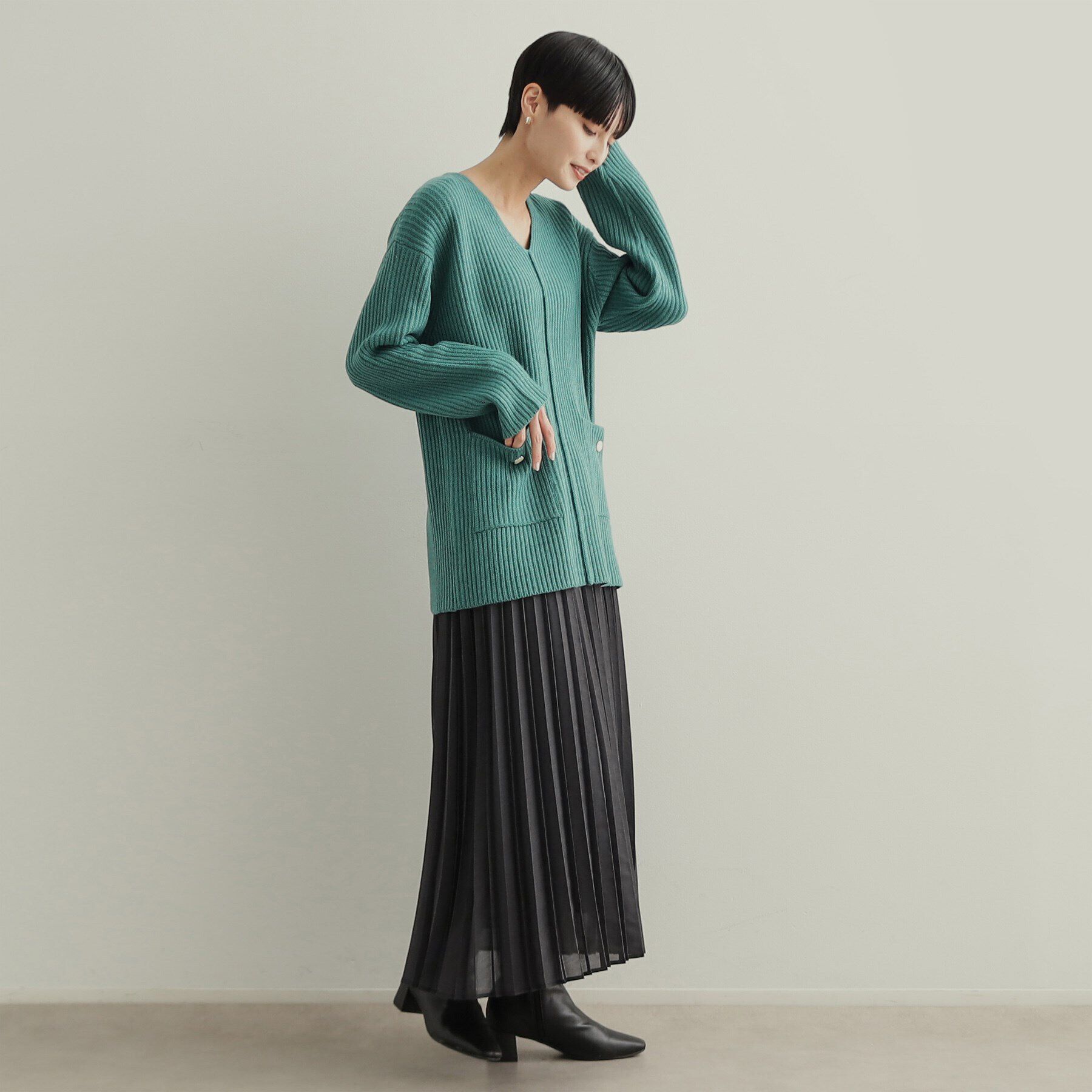 OPAQUE.CLIP「《通勤・セレモニー対応》シアーローンプリーツスカート【洗濯機洗い可】」|スカート|