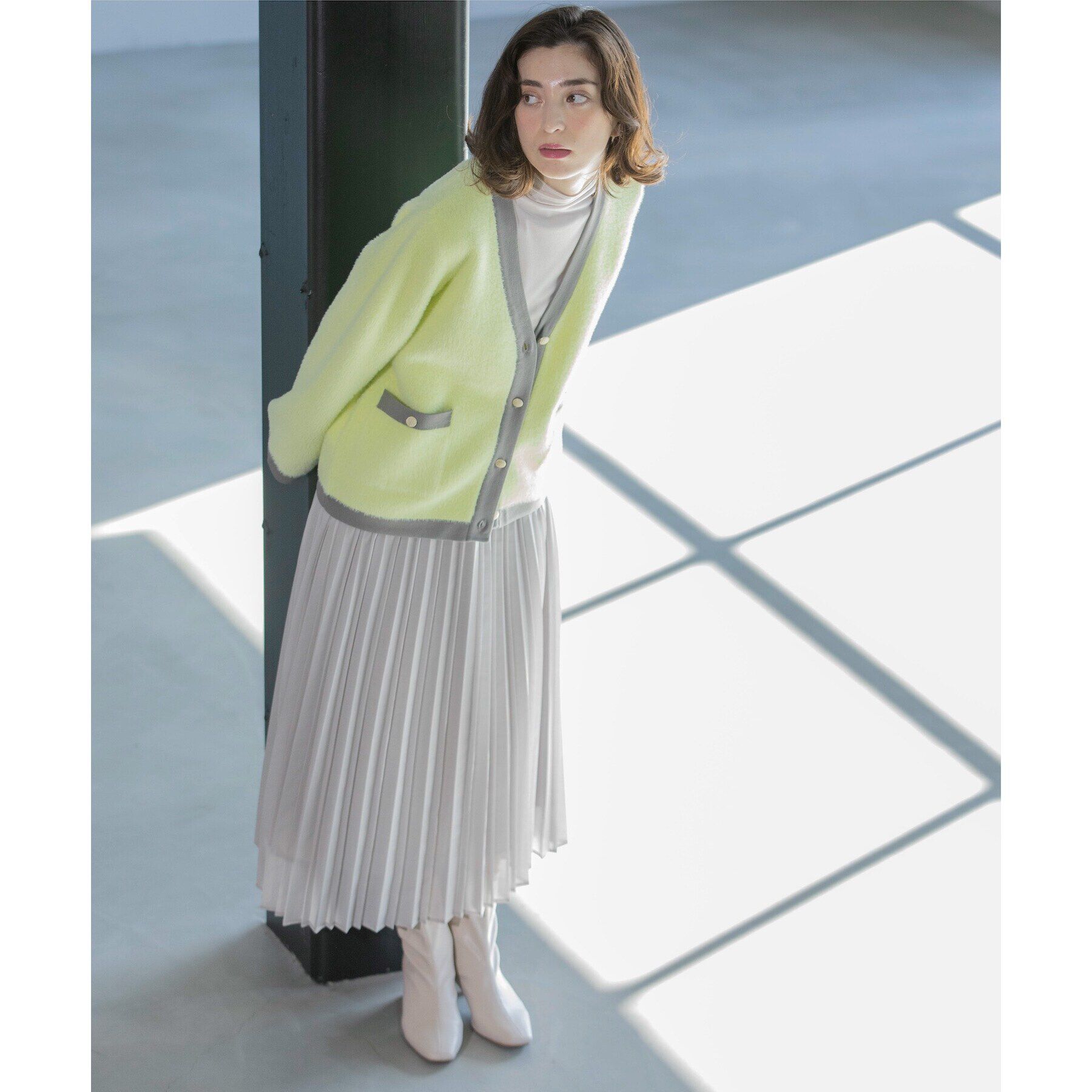 OPAQUE.CLIP「《通勤・セレモニー対応》シアーローンプリーツスカート【洗濯機洗い可】」|スカート|