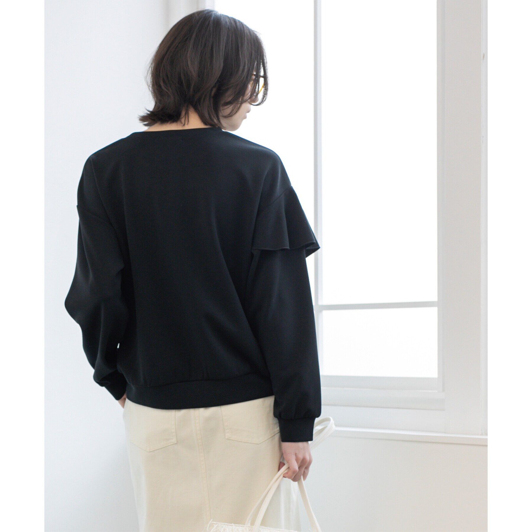 OPAQUE.CLIP「フリルアシメトップス【洗濯機洗い可】」|Tシャツ・カットソー|