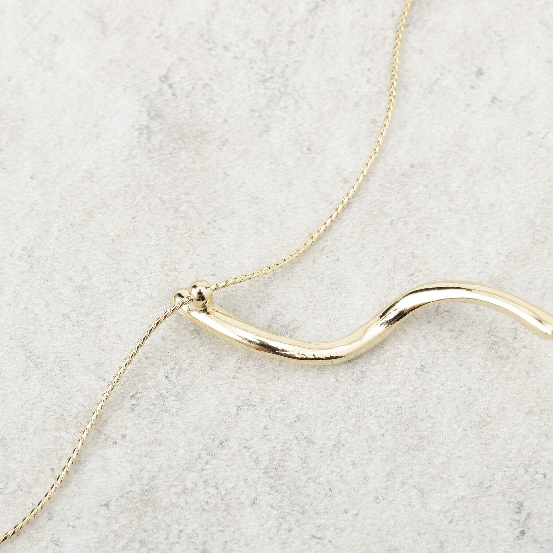 OPAQUE.CLIP「ねじりメタルスライドネックレス」|ネックレス|