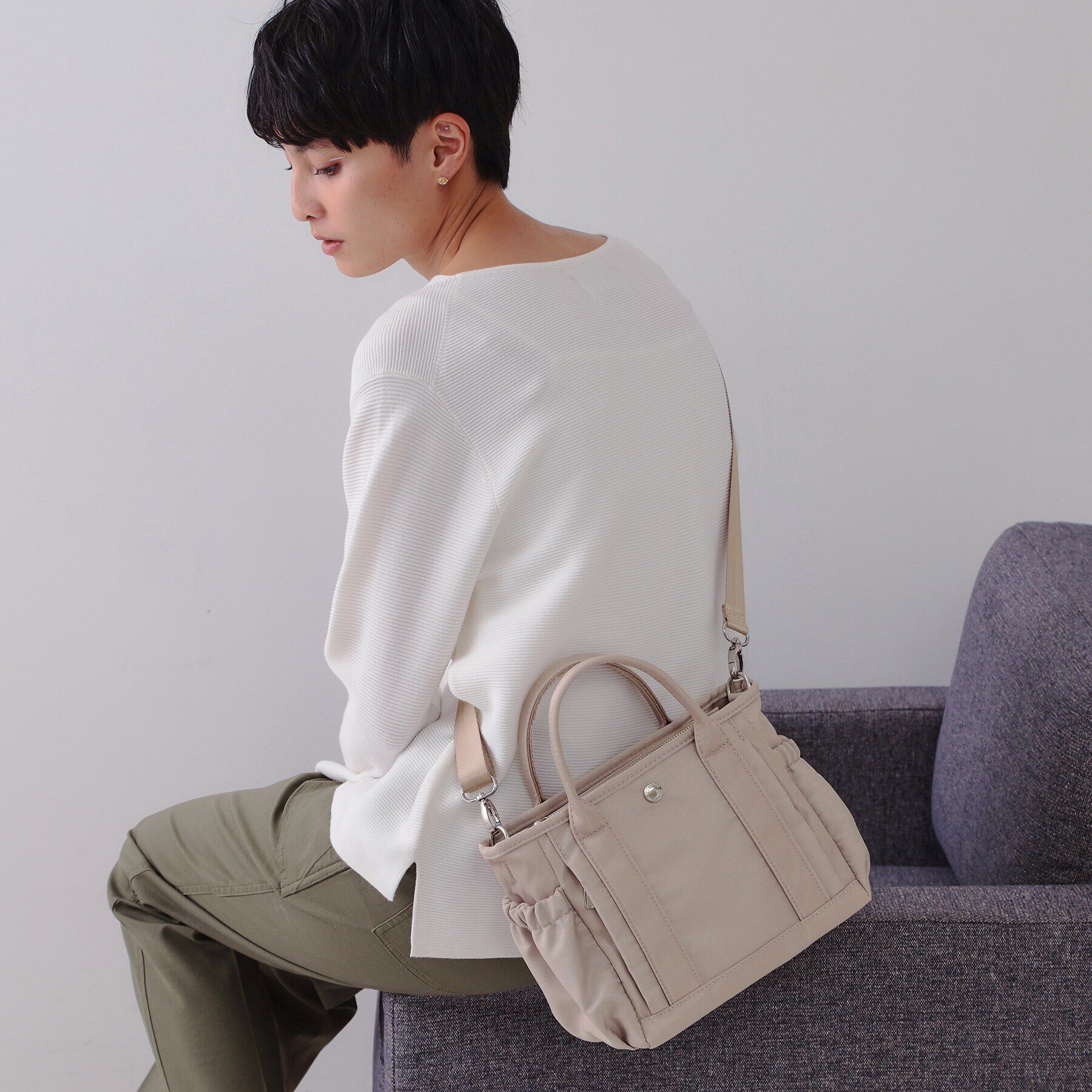 OPAQUE.CLIP「【軽量／撥水加工／2WAY】マルチポケットミニトートバッグ」|トートバッグ|