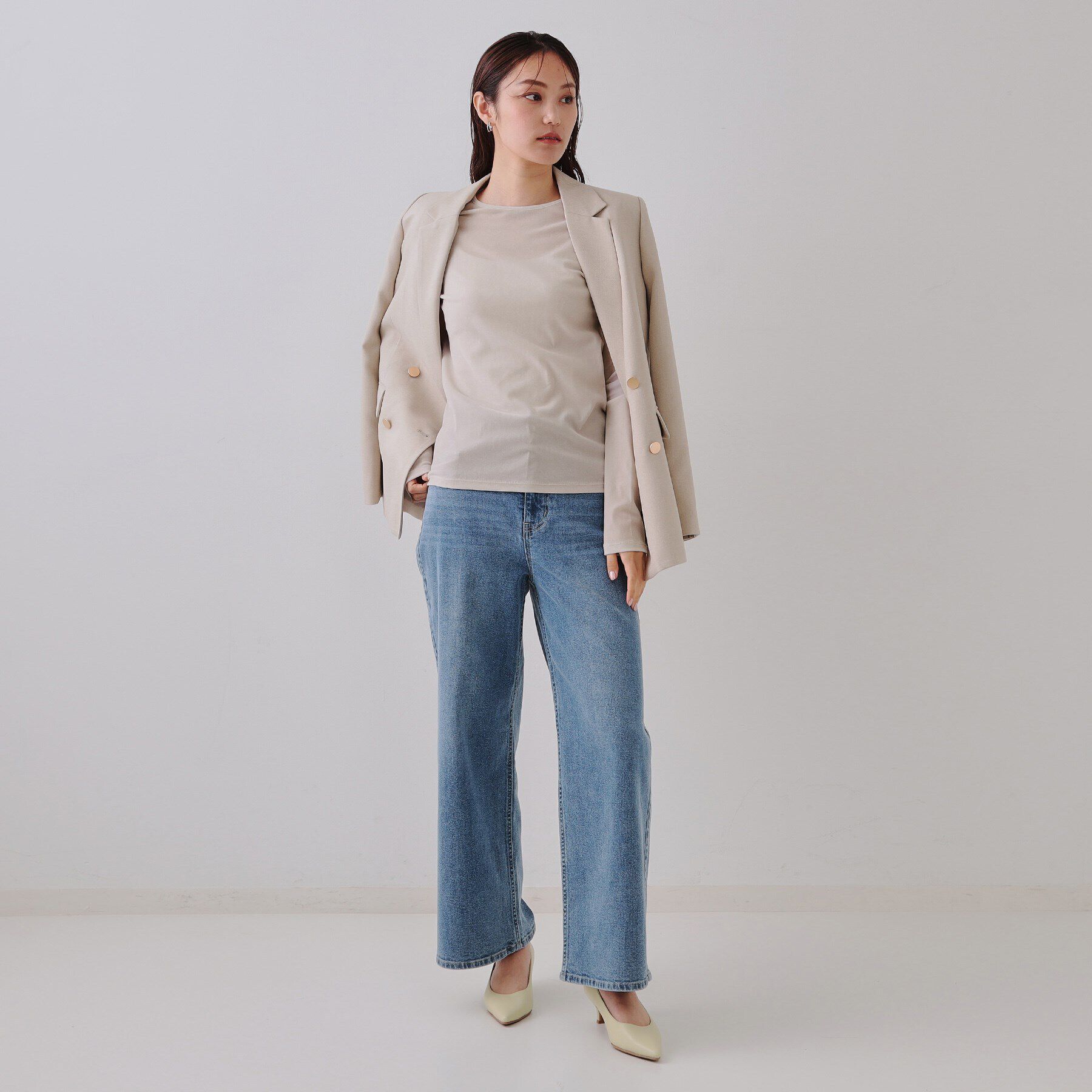 OPAQUE.CLIP「シアーベロアトップス【洗濯機洗い可】」|Tシャツ・カットソー|