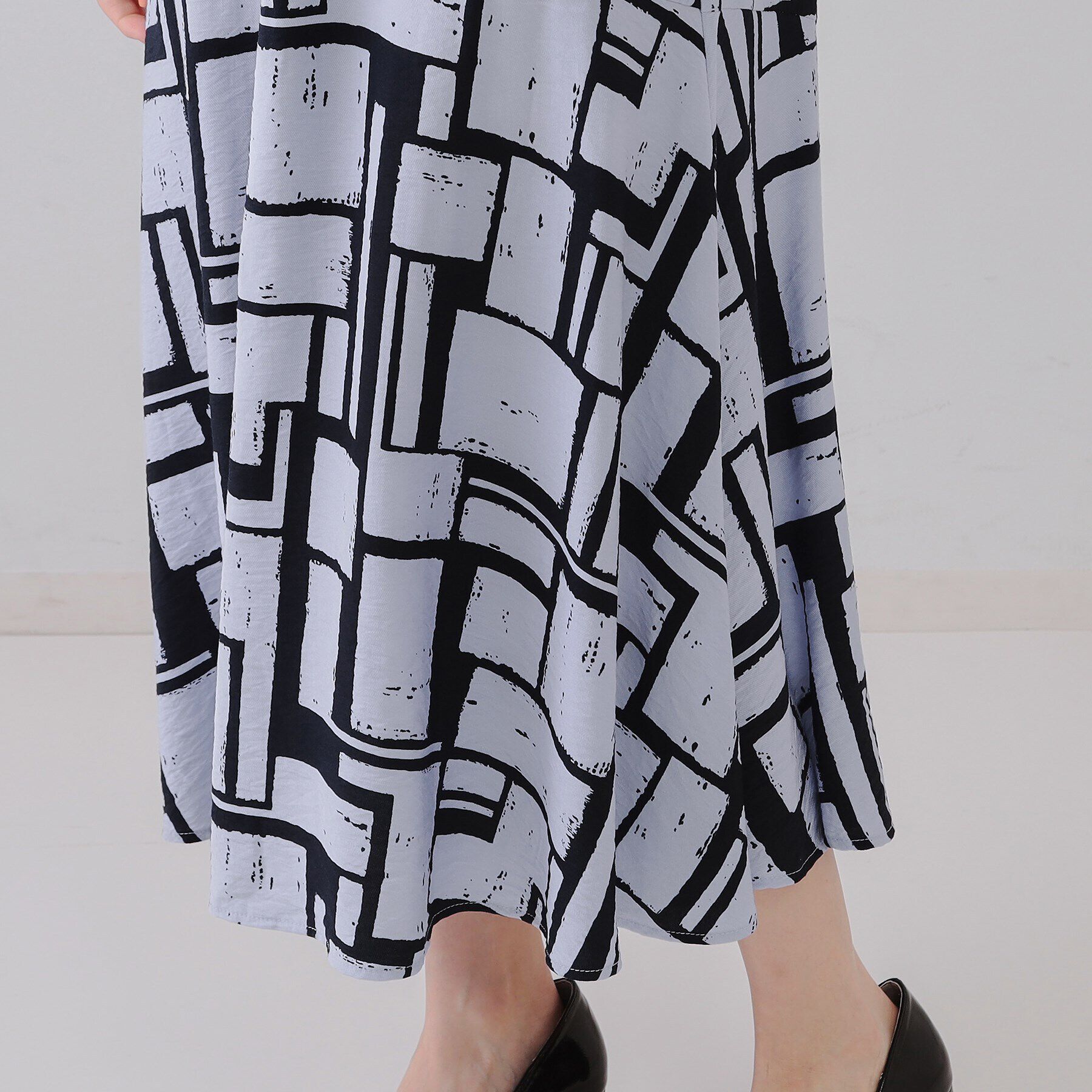 OPAQUE.CLIP「ジオメトリックプリントワンピース」|ワンピース|