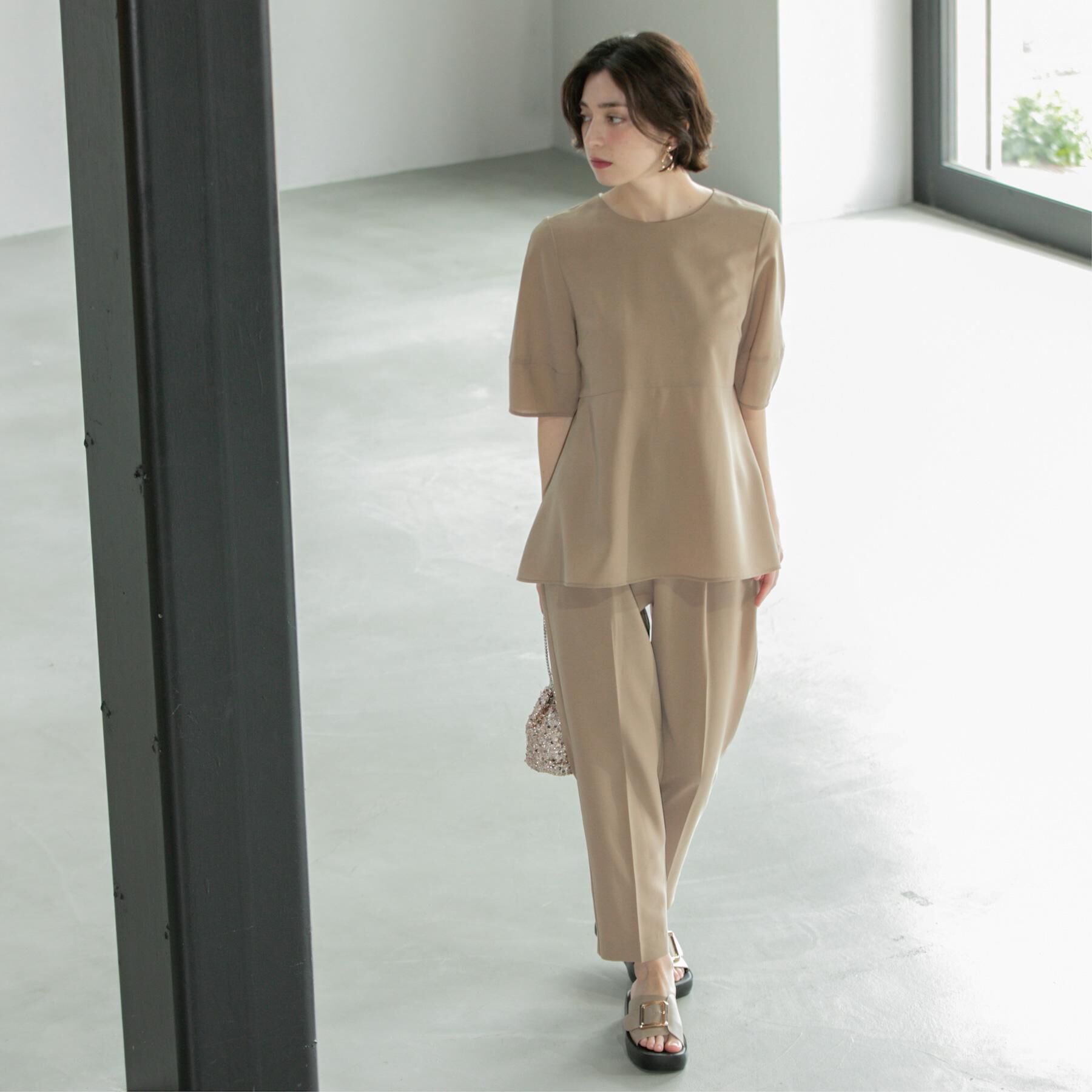 OPAQUE.CLIP「《6色展開/丈が選べる》美脚イージーテーパードパンツ/セットアップ対応【ストレッチ/洗濯機洗い可/防」|その他|