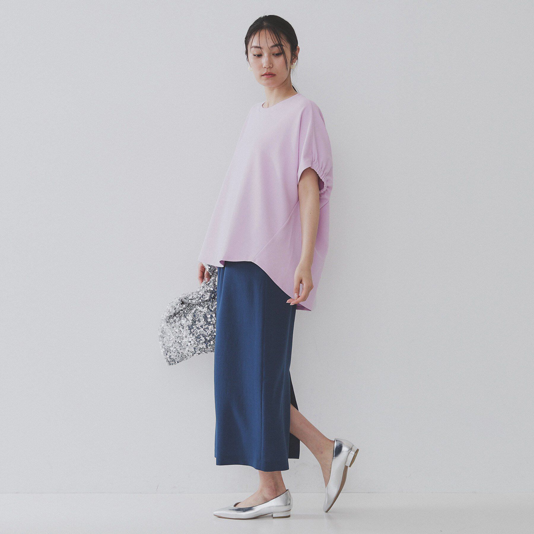 OPAQUE.CLIP「リラクシードルマンスリーブトップス【UV/吸水速乾/洗濯機洗い可】」|Tシャツ・カットソー|