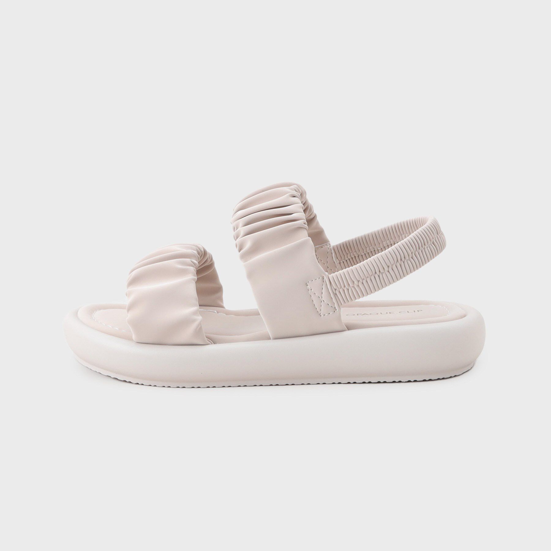 OPAQUE.CLIP「ギャザーベルト厚底フットベッドサンダル」|サンダル|