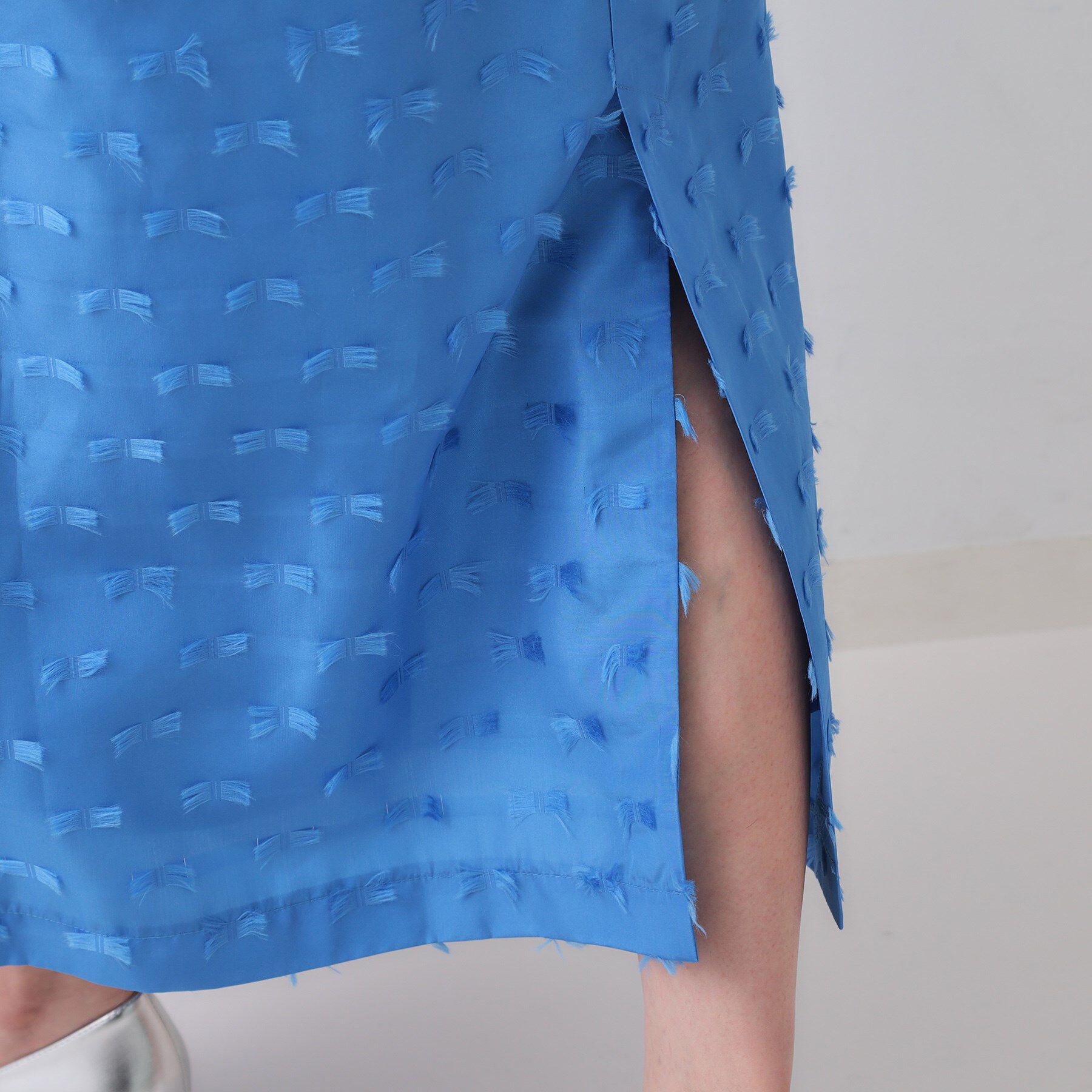 OPAQUE.CLIP「リボンジャカードキャミワンピース【洗濯機洗い可】」|ワンピース|