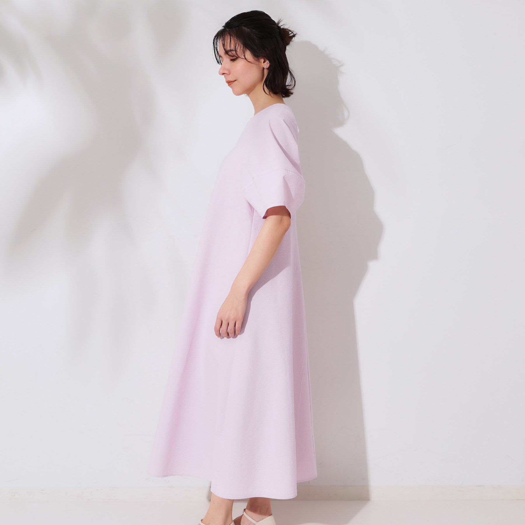 OPAQUE.CLIP「サッカーストライプワンピース【吸水速乾/イージーアイロン/洗濯機洗い可】」|ワンピース|