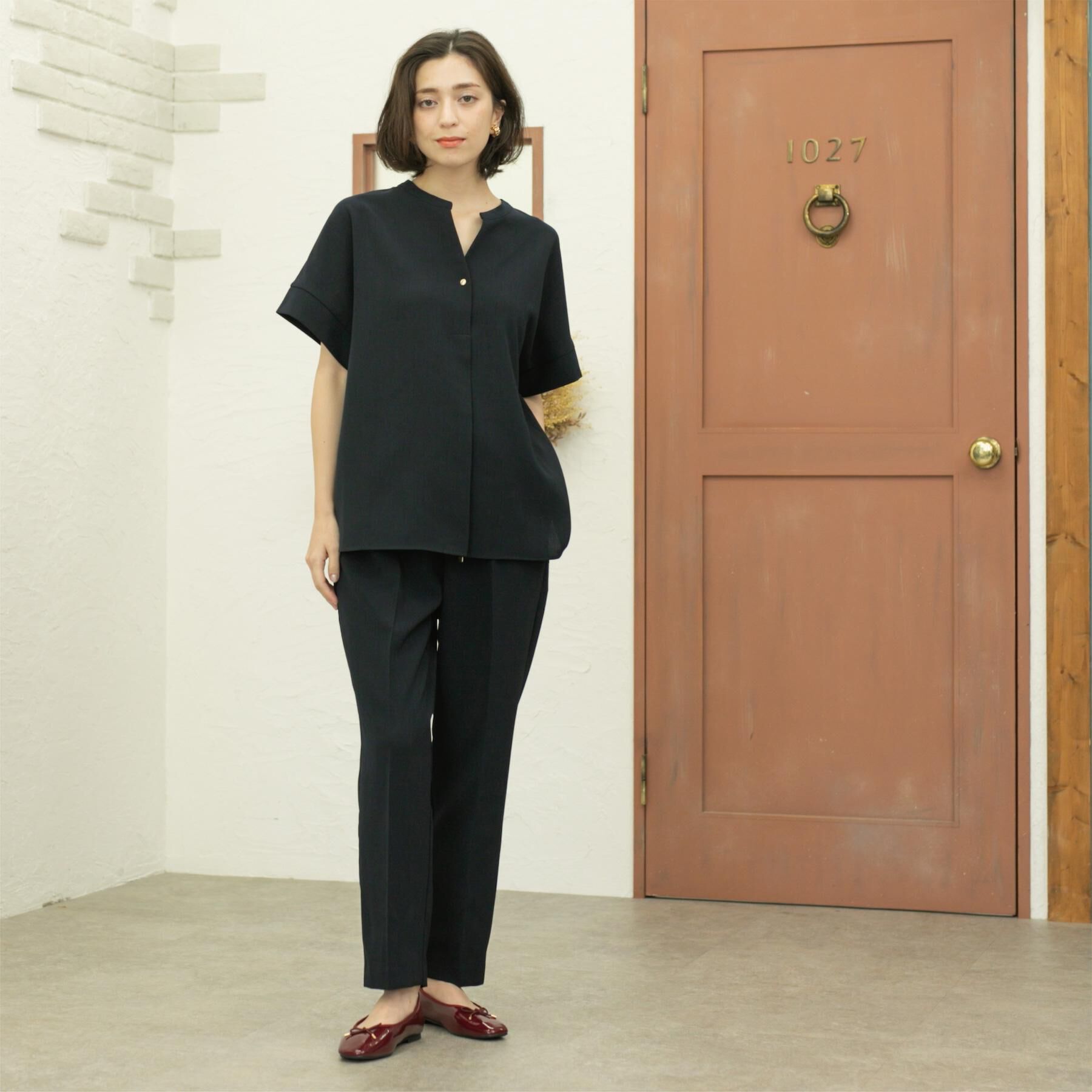 OPAQUE.CLIP「《丈が選べる/SS-LLサイズ》美脚ストレッチイージーテーパードパンツ/セットアップ対応【防シワ/洗」|その他|