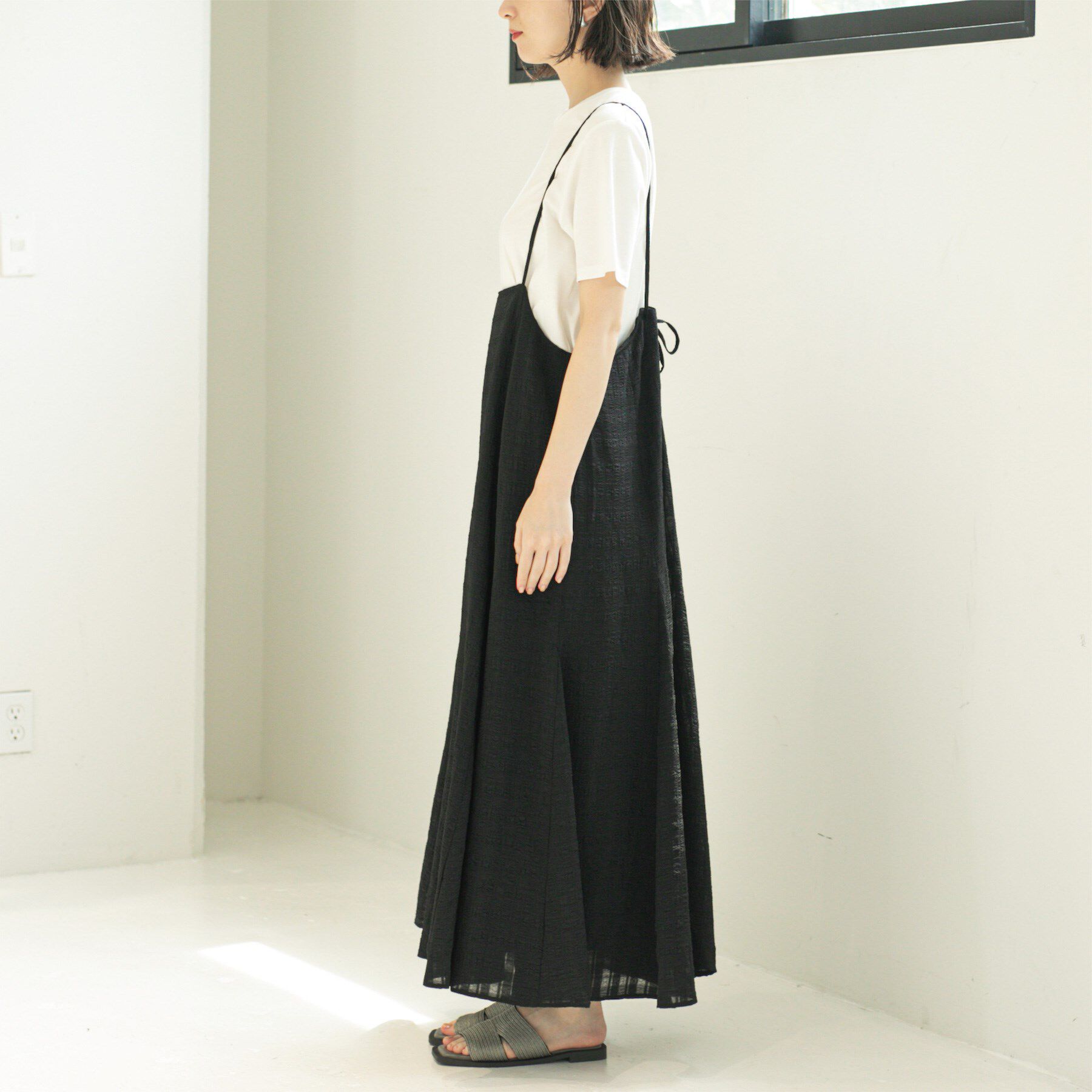 OPAQUE.CLIP「シアーチェックキャミワンピース【洗濯機洗い可】」|ワンピース|