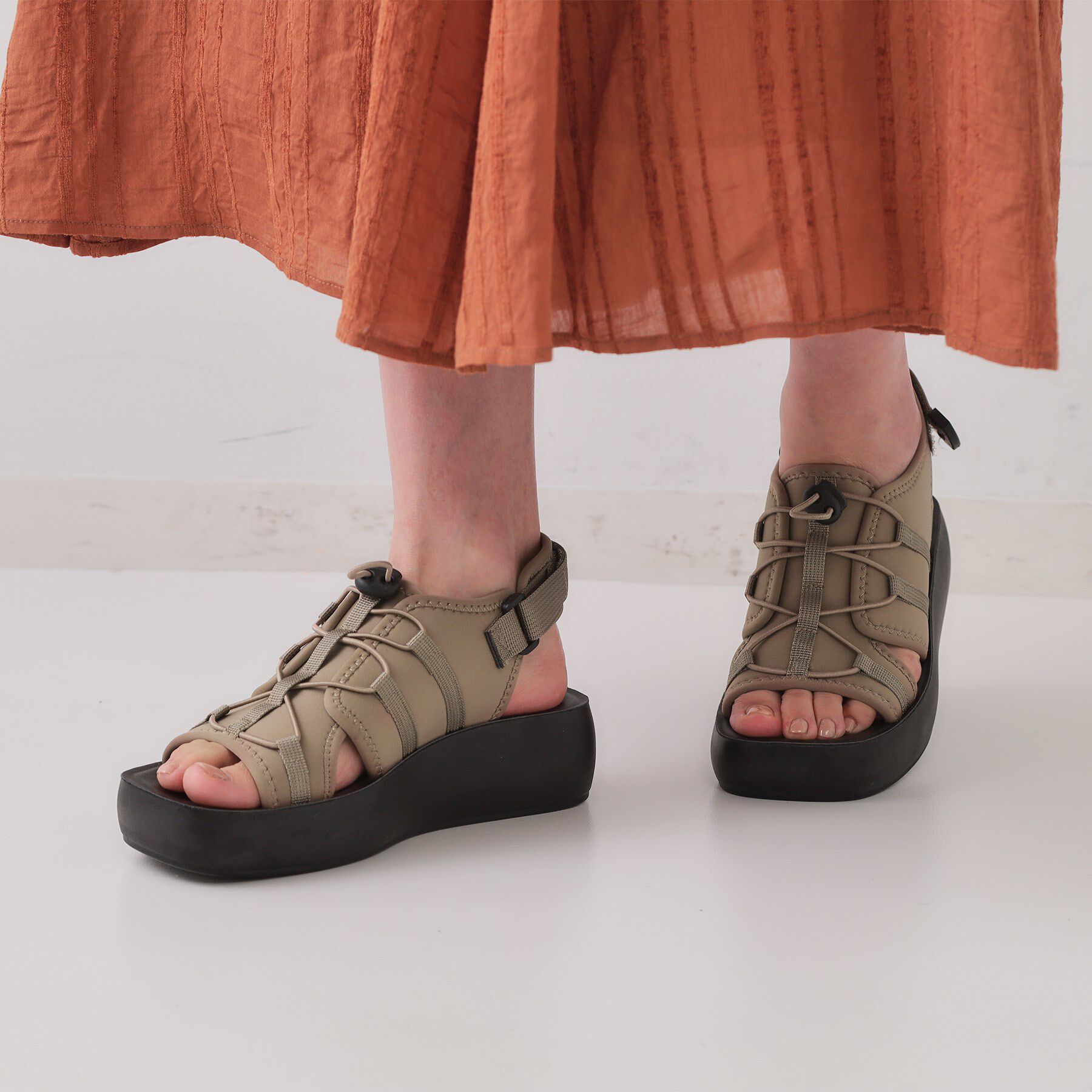 OPAQUE.CLIP「ボリュームソールスポーティサンダル」|サンダル|