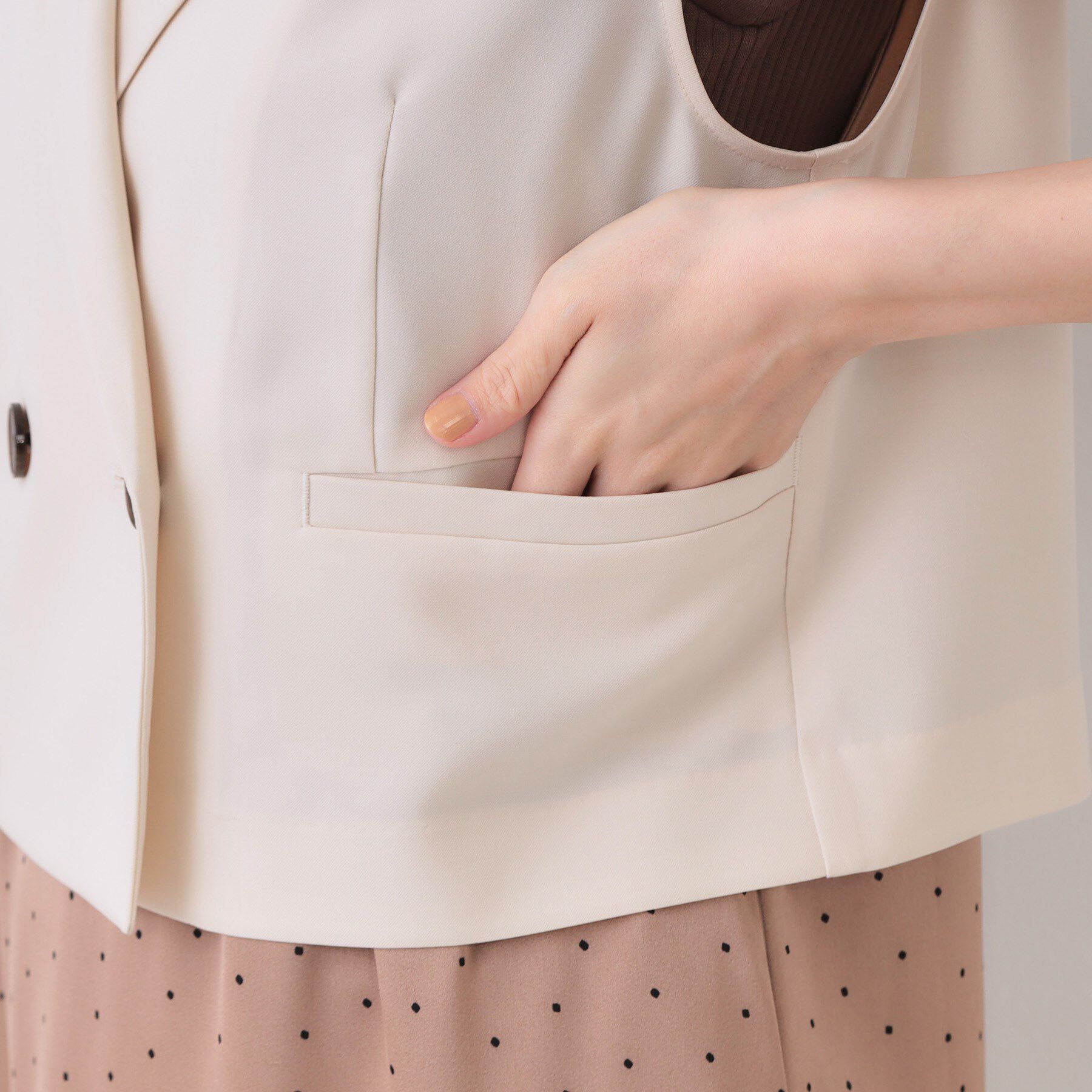 OPAQUE.CLIP「ショートテーラードジレ【接触冷感/洗濯機洗い可】」|ベスト・ジレ|