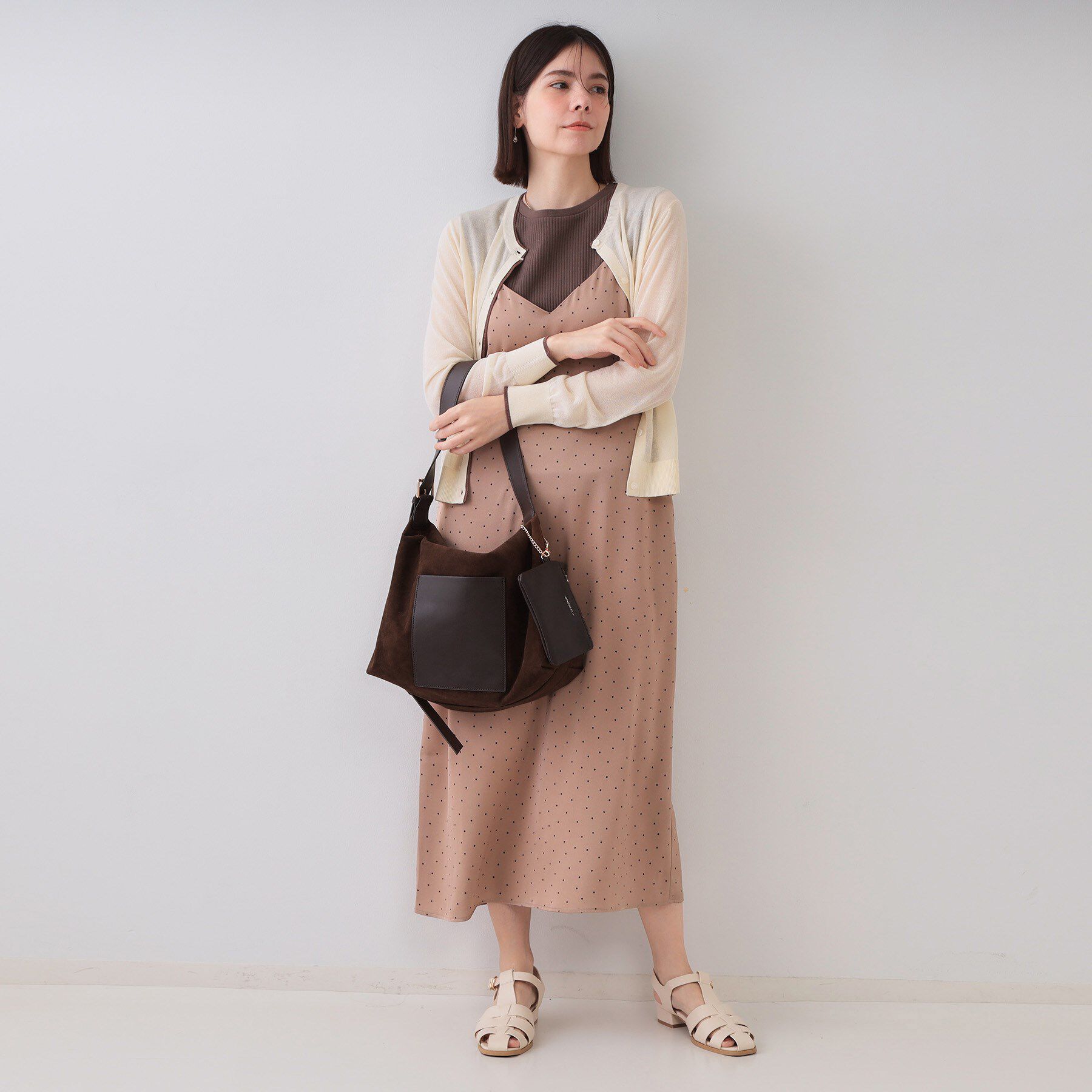 OPAQUE.CLIP「【2WAY/A4サイズ対応】ポーチ付きフェイクスエードショルダーバッグ」|ショルダー・メッセンジャー|